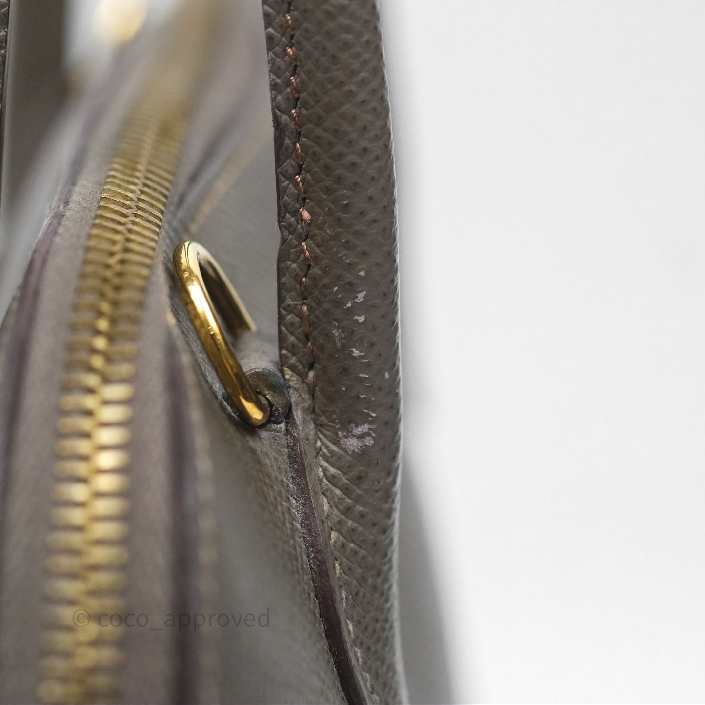 Hermès Bolide 27 Etain 8F Epsom Gold Hardware
