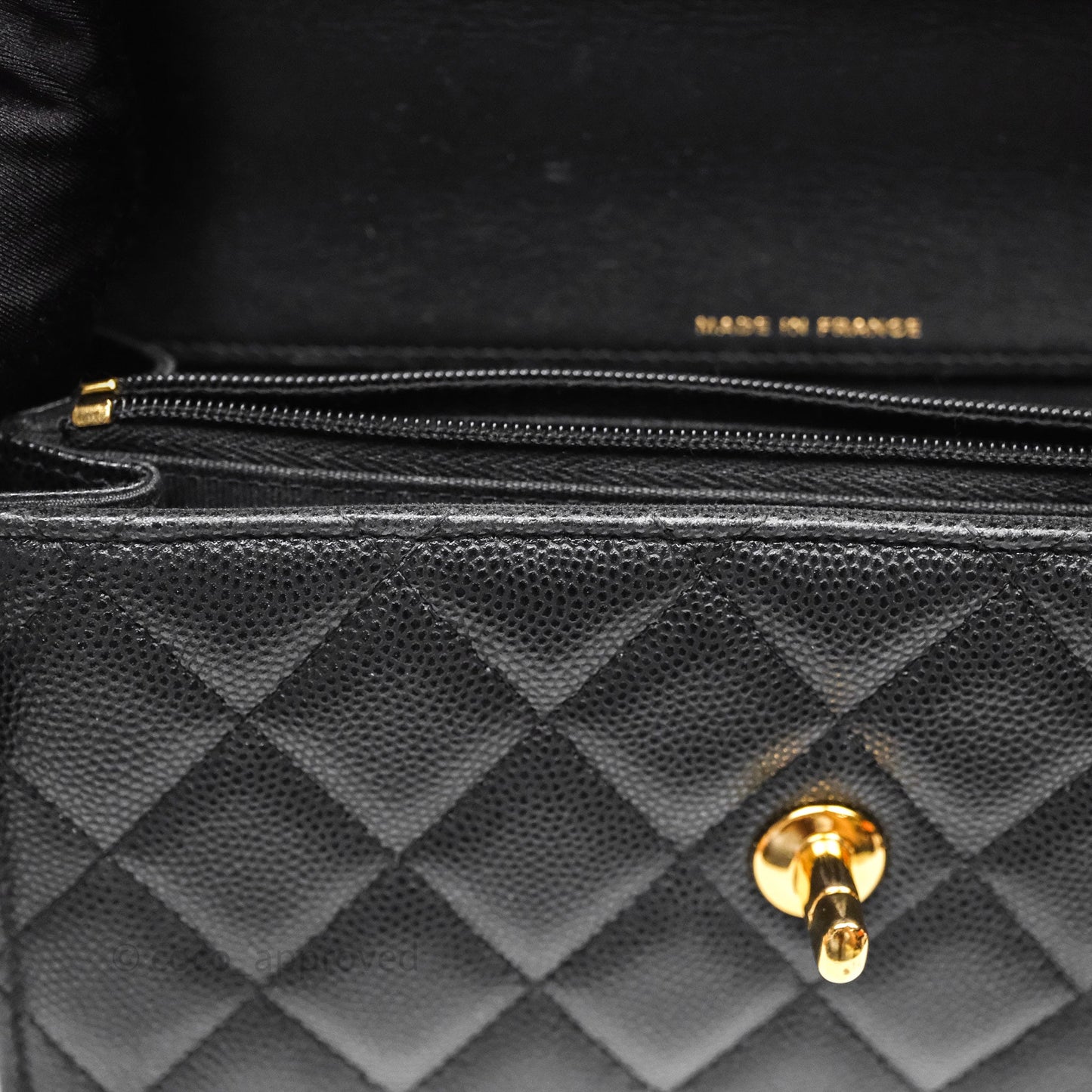 Chanel WOC Bag Charm Black Caviar Gold Hardware