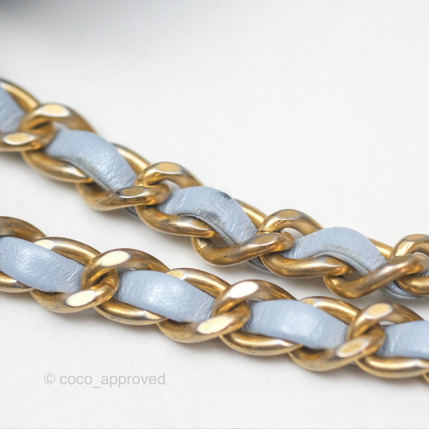 Chanel Quilted My Perfect Mini Iridescent Blue Caviar Aged Gold Hardware