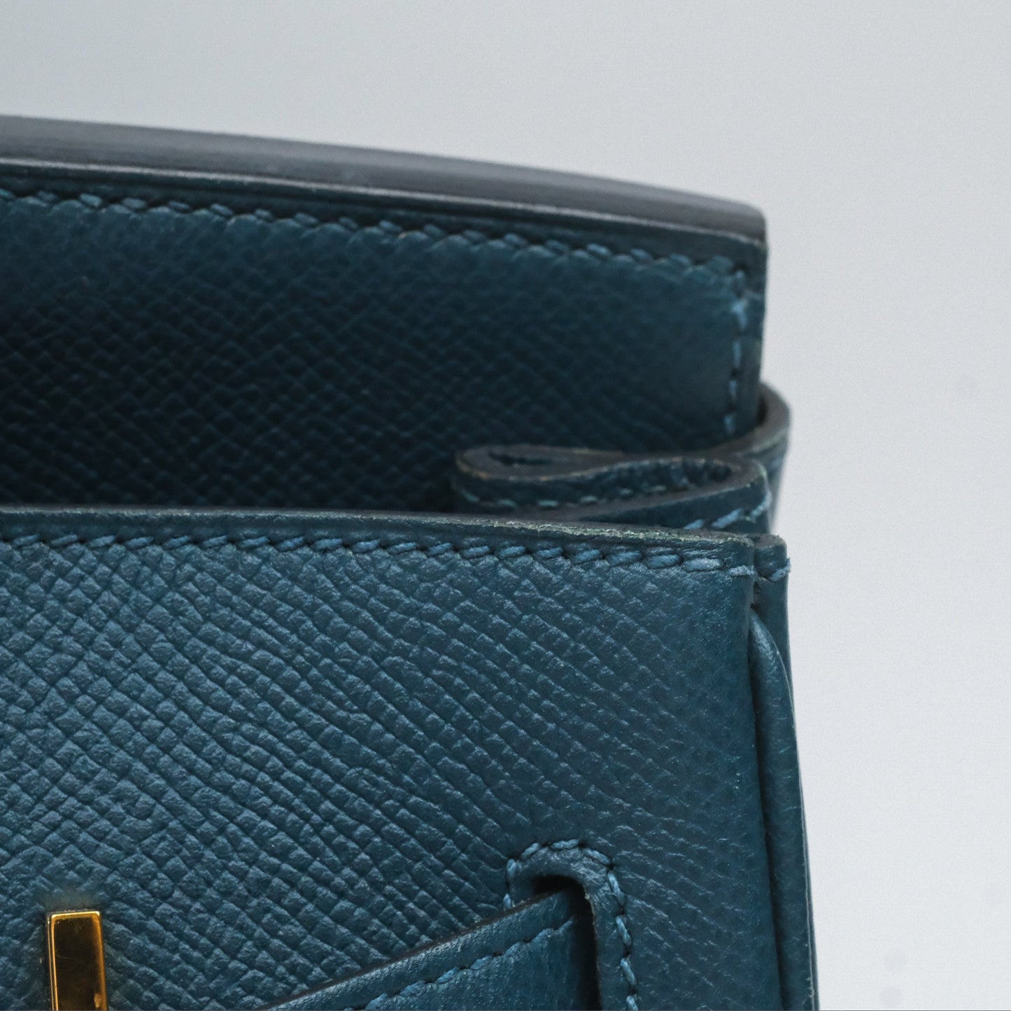 Hermès Birkin 30 Retourne Bleu de Prusse 7P Epsom Gold Hardware