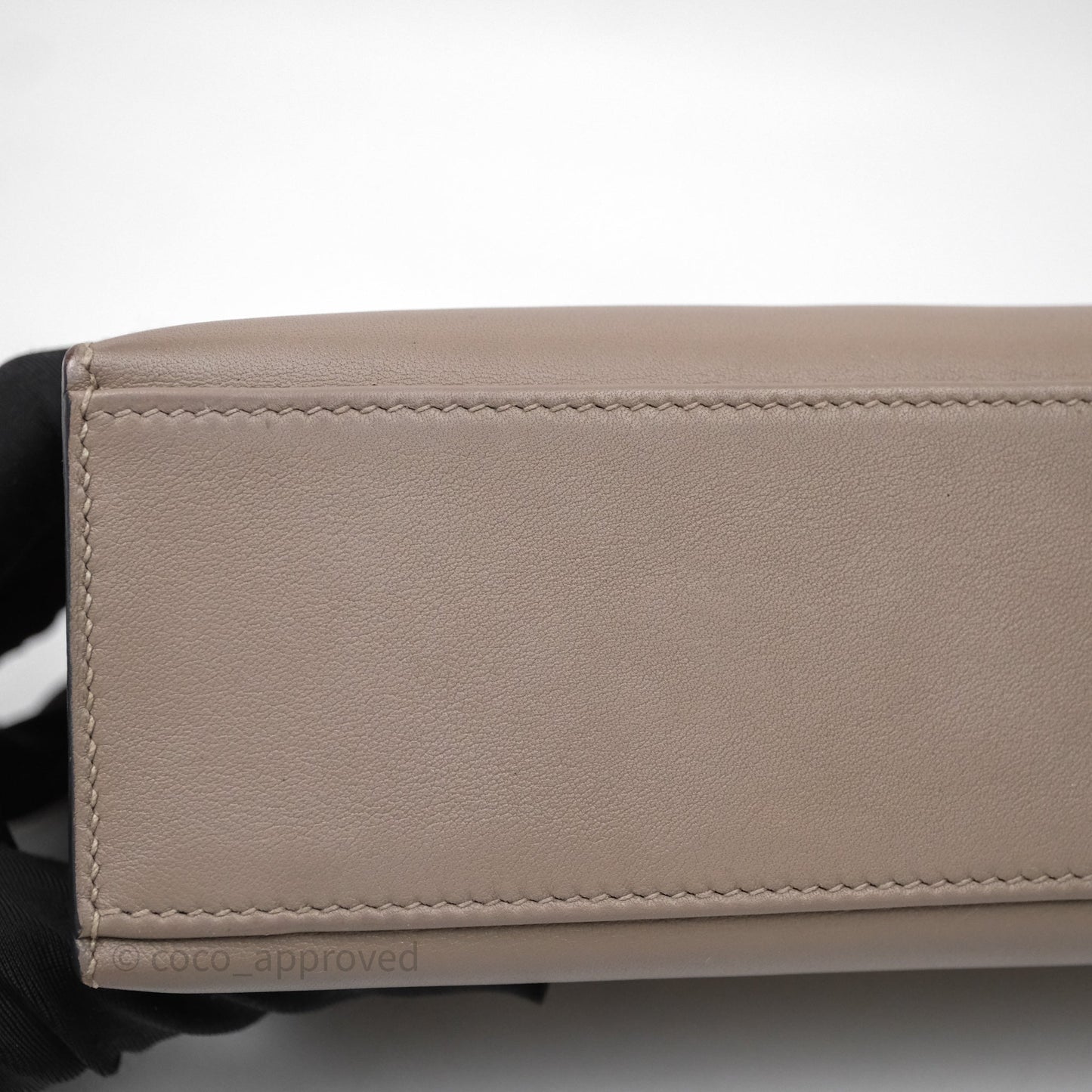 Hermès Kelly Pochette Gris Asphalte M8 Swift Gold Hardware