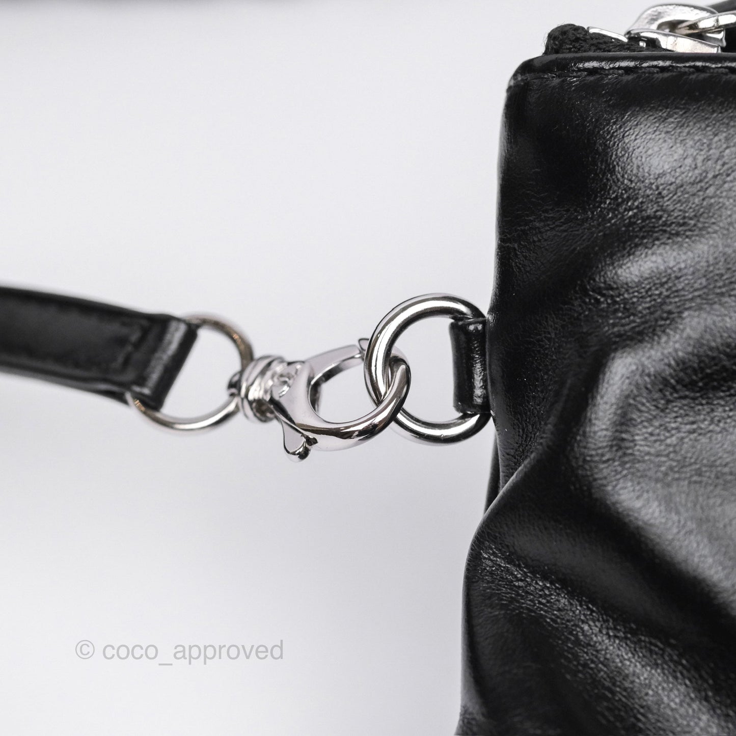 Chanel 22 Small Quilted So Black Shiny Crumpled Calfskin