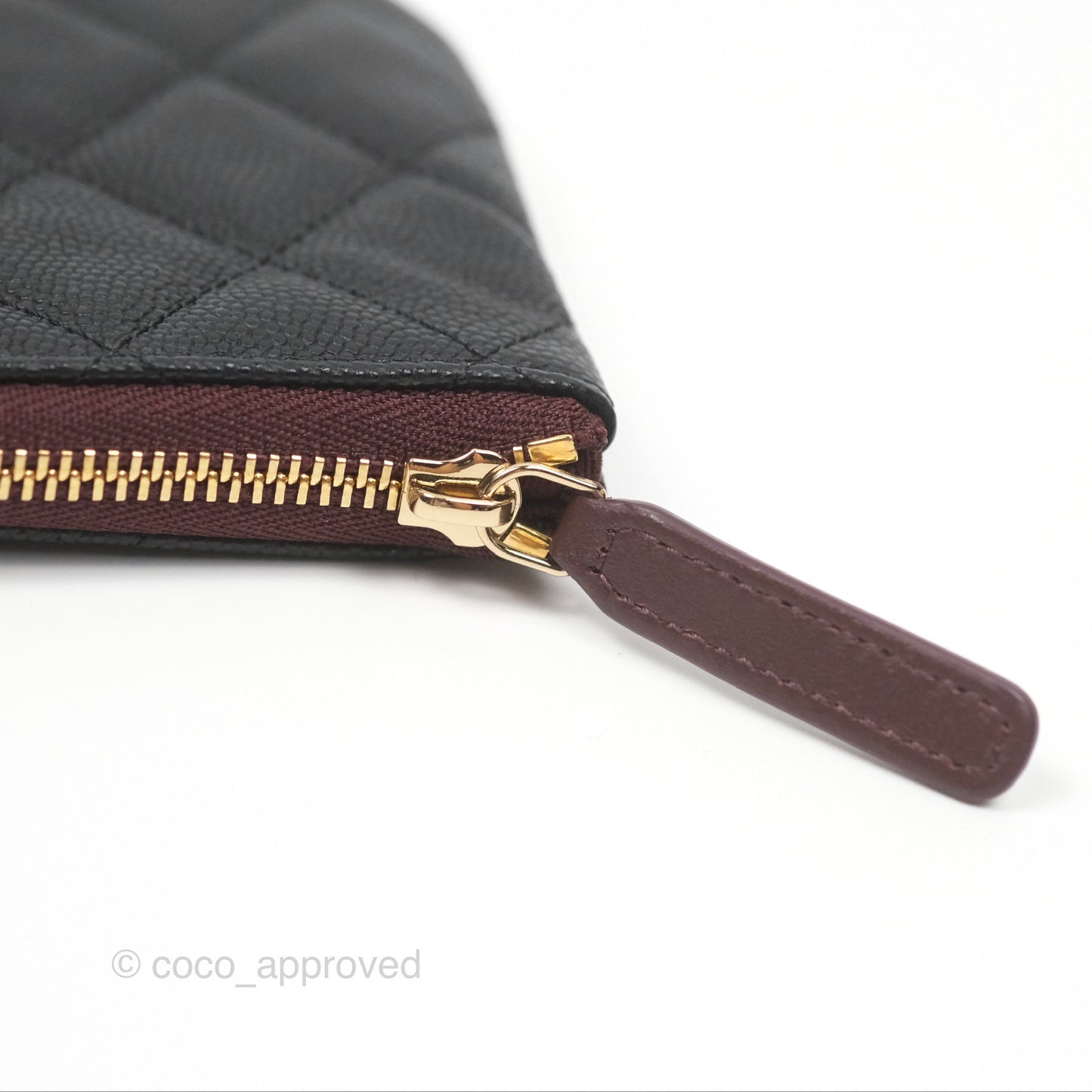 Chanel Quilted Mini O Case Black Caviar Gold Hardware