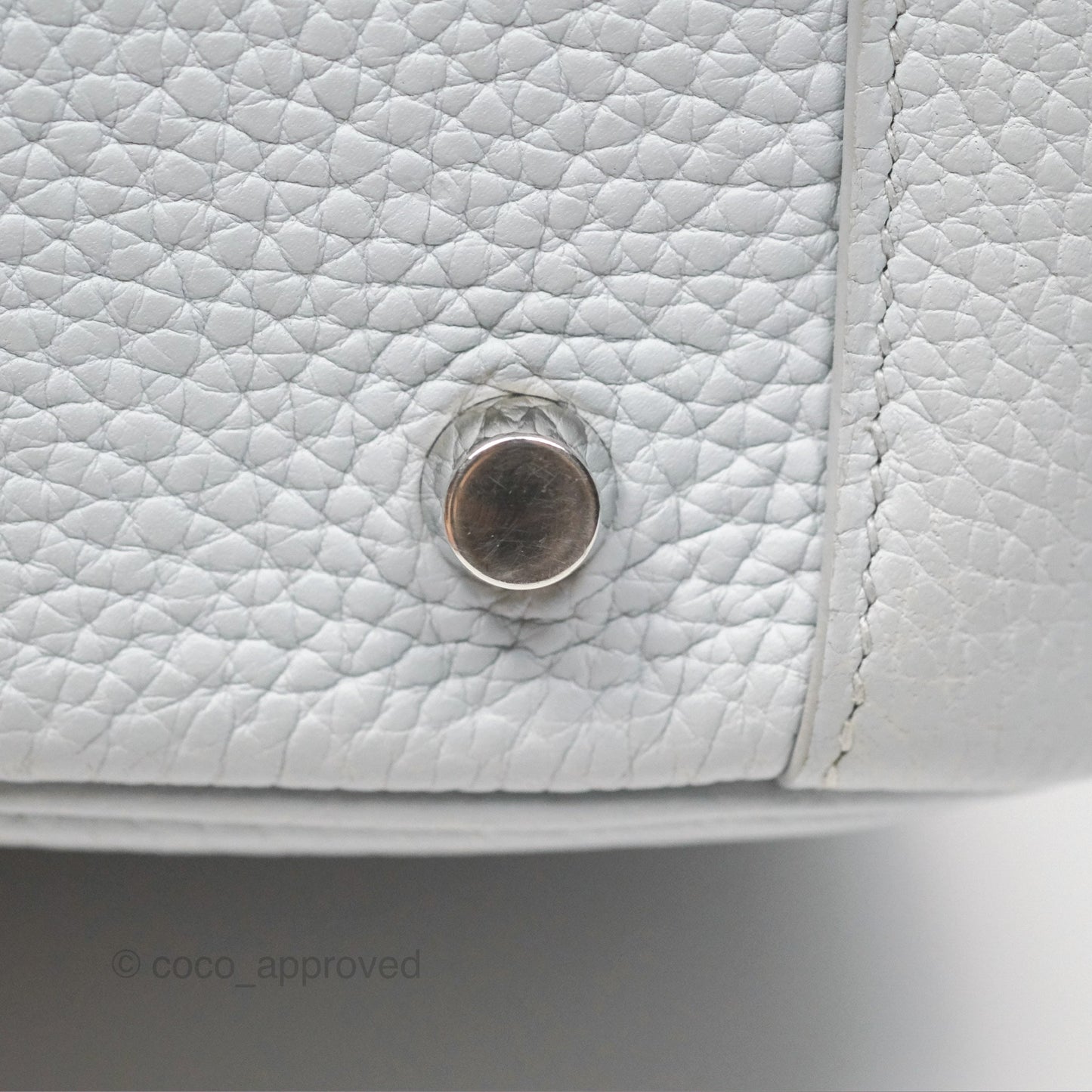 Hermès Lindy 26 Blue Glacier 8U Taurillon Clemence Palladium Hardware