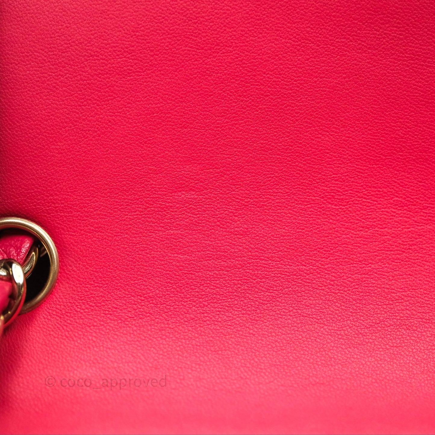 Chanel Mini Square Flap Quilted Dark Pink Lambskin Gold Hardware