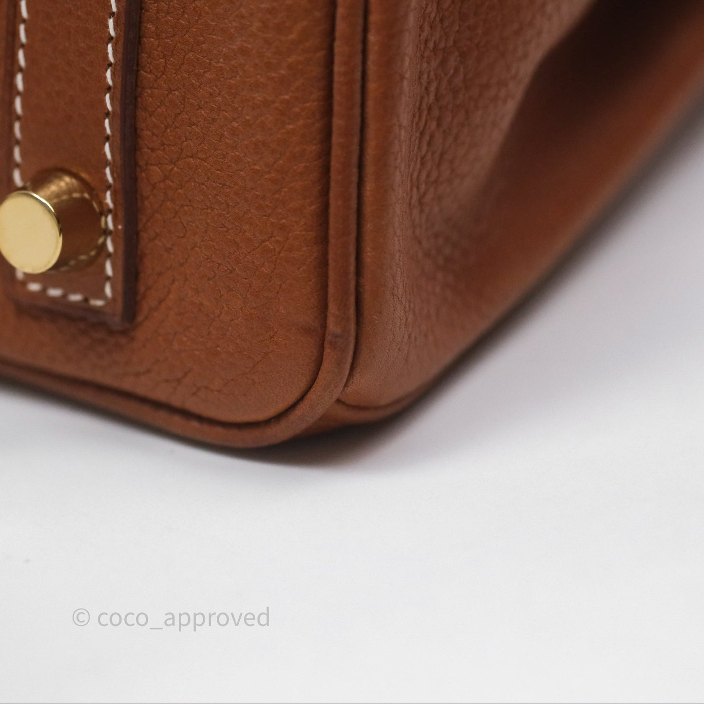 Hermès Birkin 25 Retourne Fauve 34 Barenia Gold Hardware