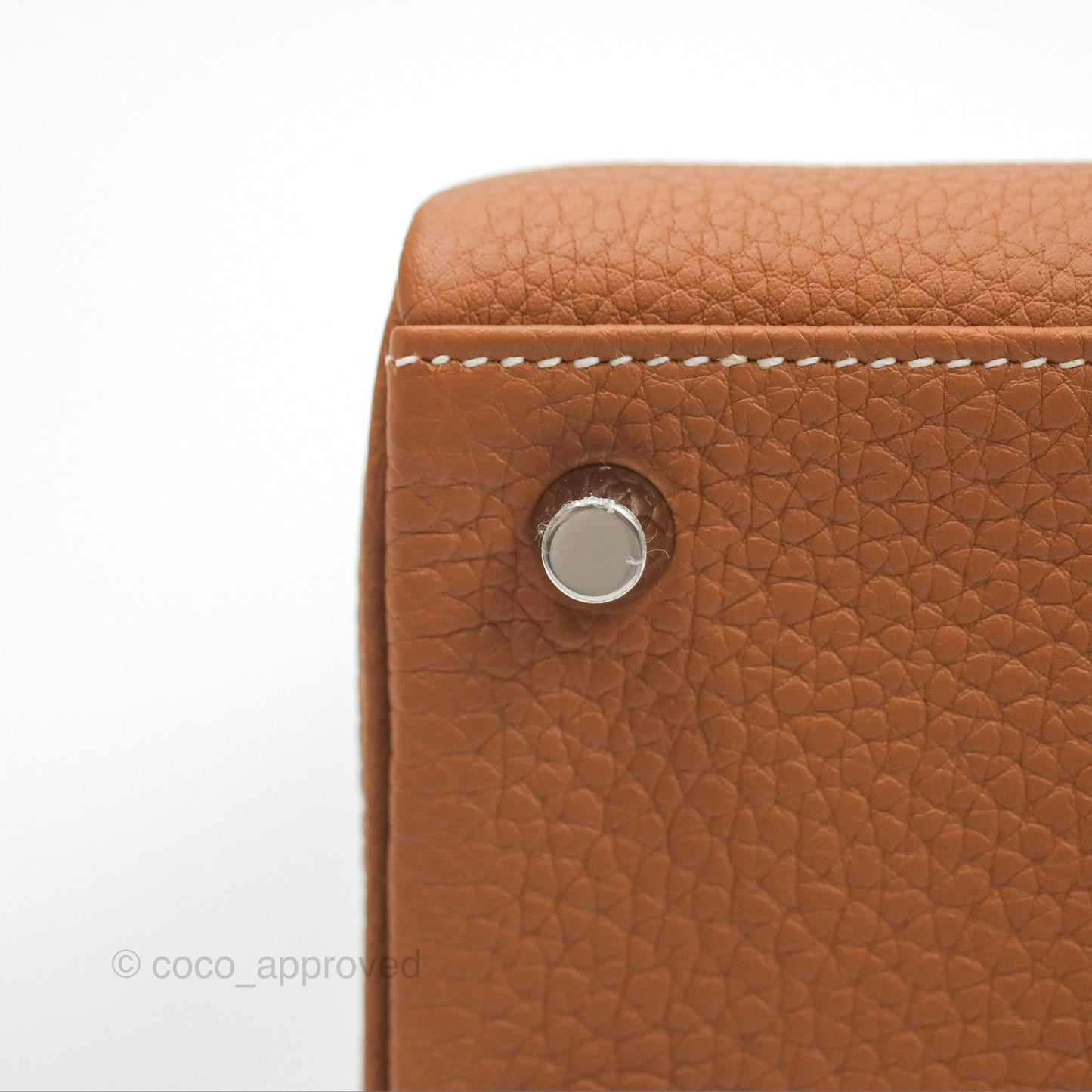 Hermès Retourne Kelly 25 Gold Togo Palladium Hardware