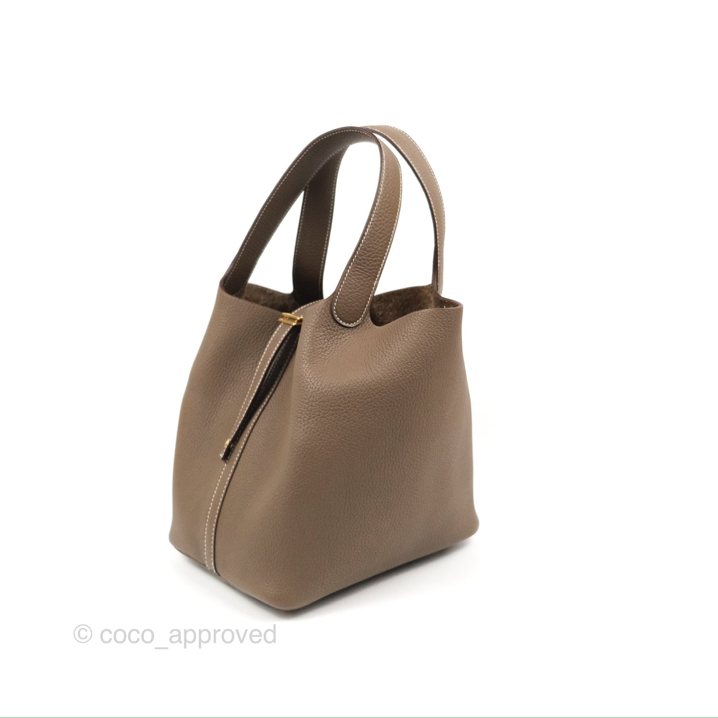 Hermès Picotin 22 Etoupe Clemence Gold Hardware