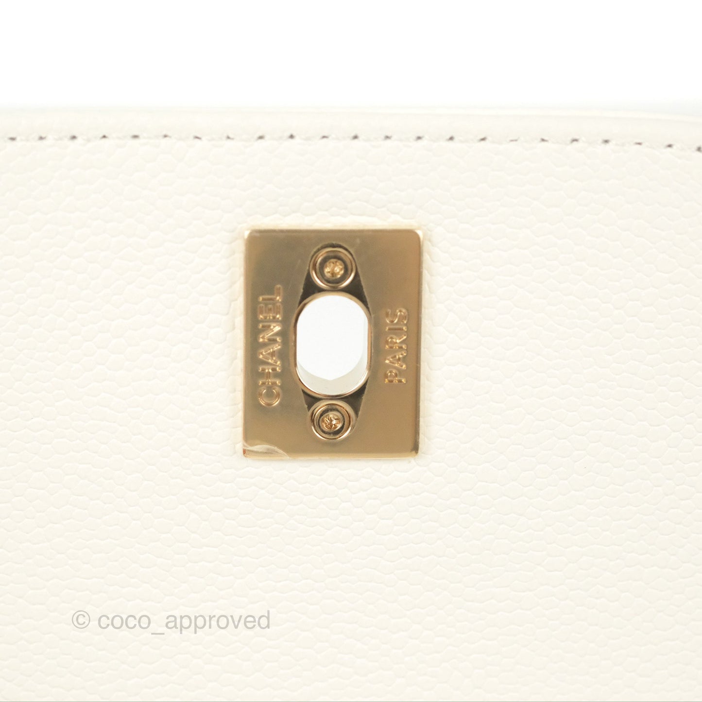 Chanel Mini Business Affinity Backpack White Caviar Gold Hardware 22B
