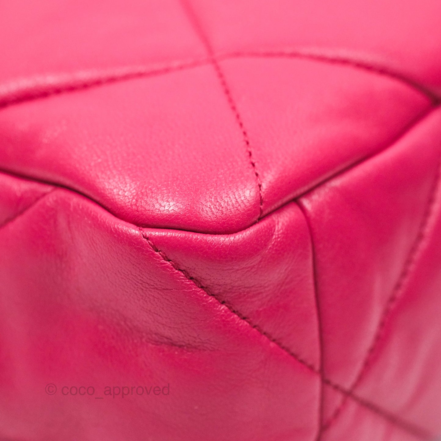 Chanel 19 Large (Medium) Dark Pink Goatskin Mixed Hardware