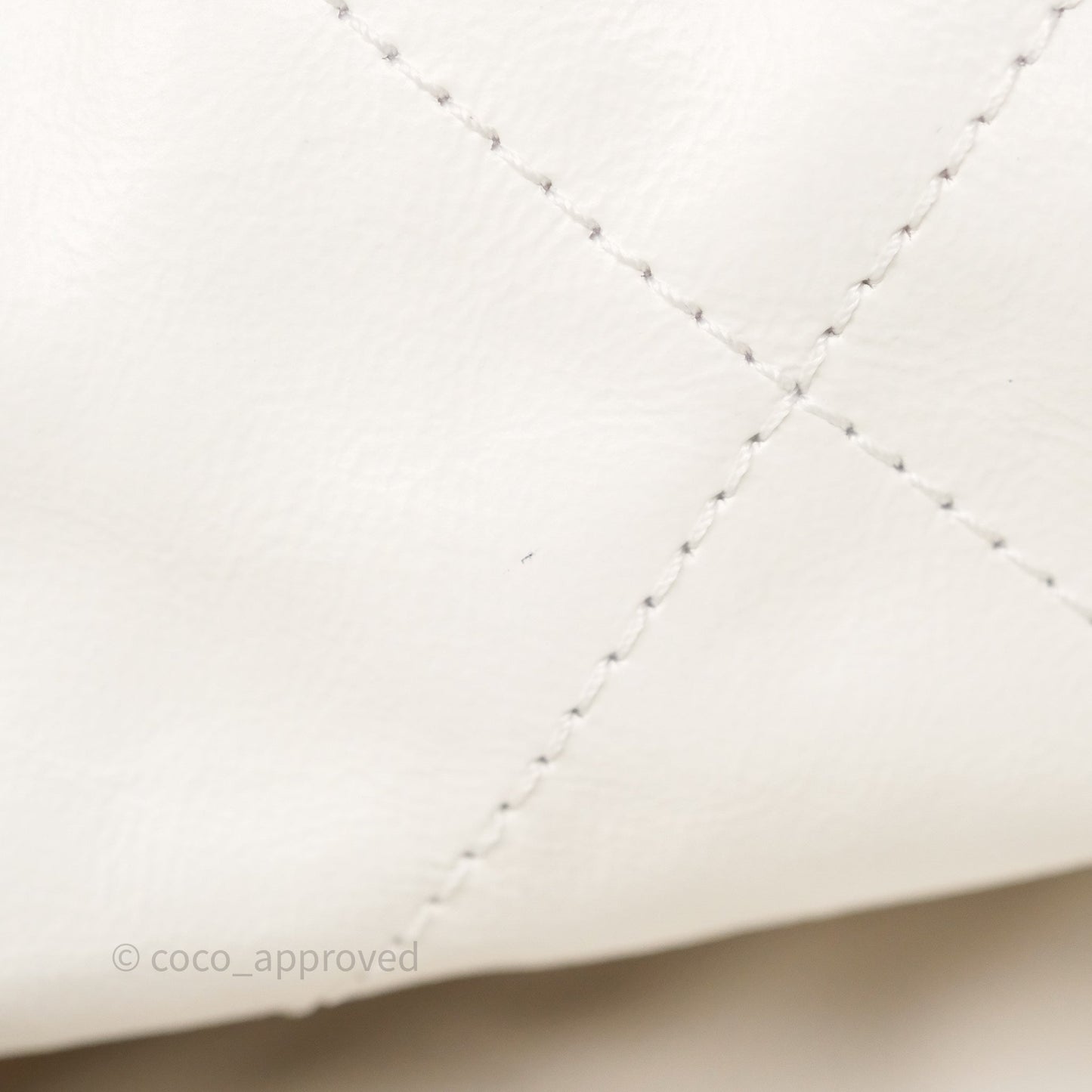 Chanel 22 Small White Aged Calfskin Black Logo Aged Gold Hardware
