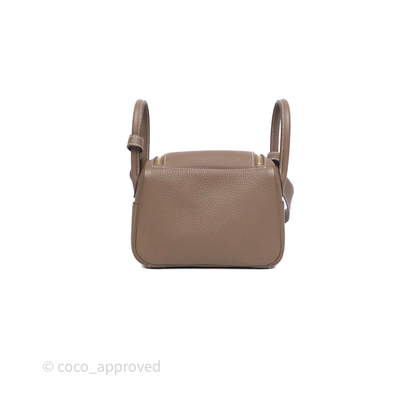 Hermès Mini Lindy 20 Etoupe 18 Clemence Gold Hardware