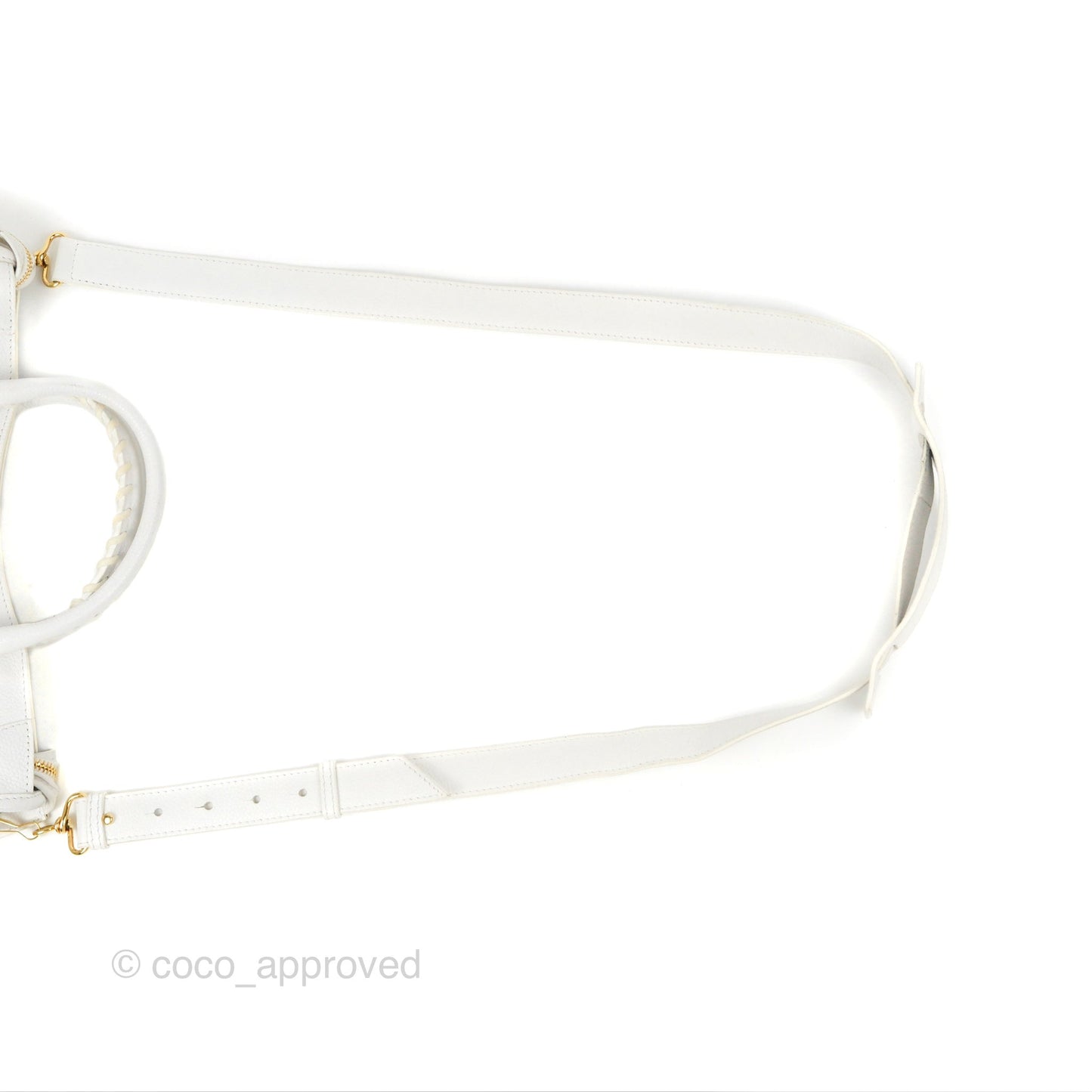 Balenciaga Classic Small City Bag White Aged Calfskin Gold Hardware
