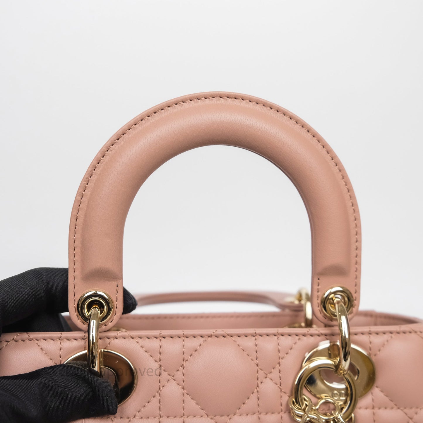 Christian Dior Small Lady Dior My ABCDior Bag Blush Cannage Lambskin