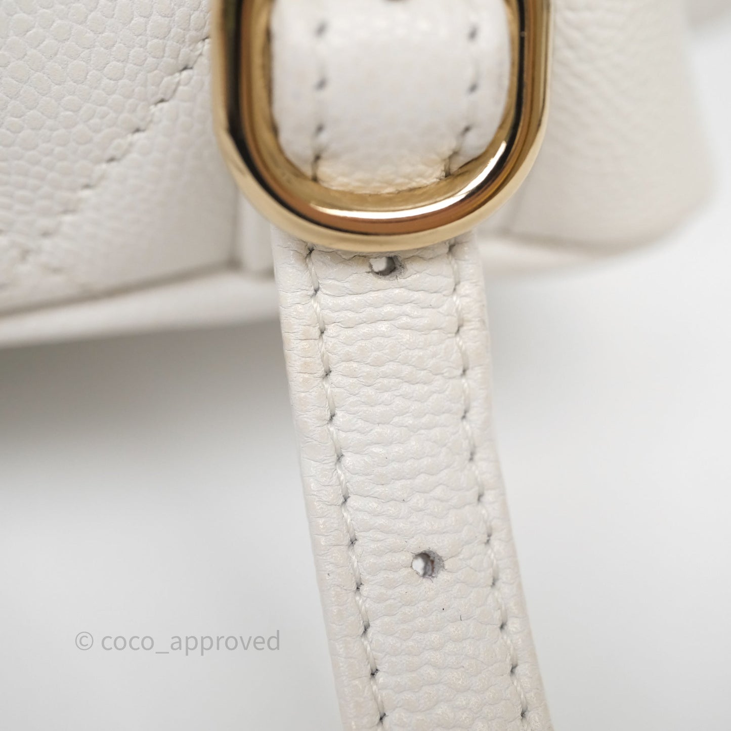 Chanel Duma Backpack White Caviar Gold Hardware 23K