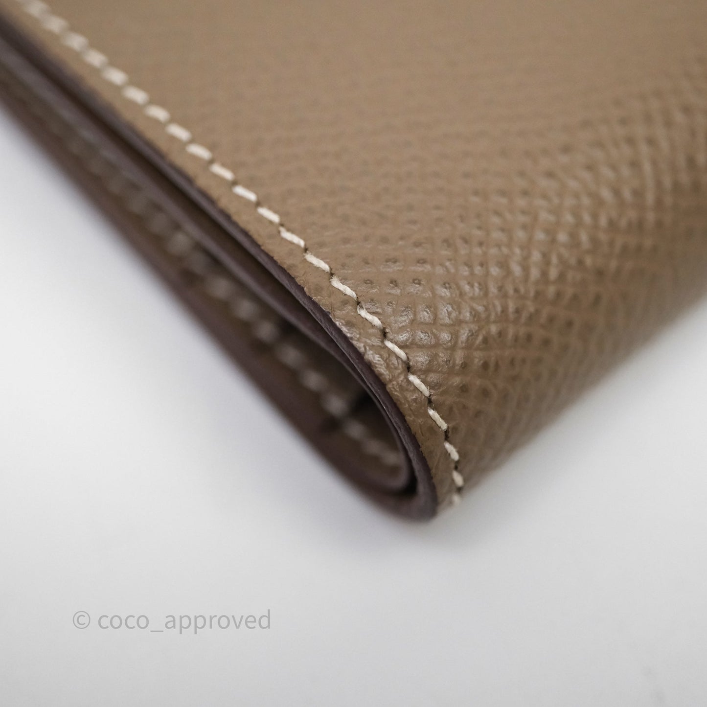Hermès Bearn Compact Wallet Etoupe Epsom Gold Hardware