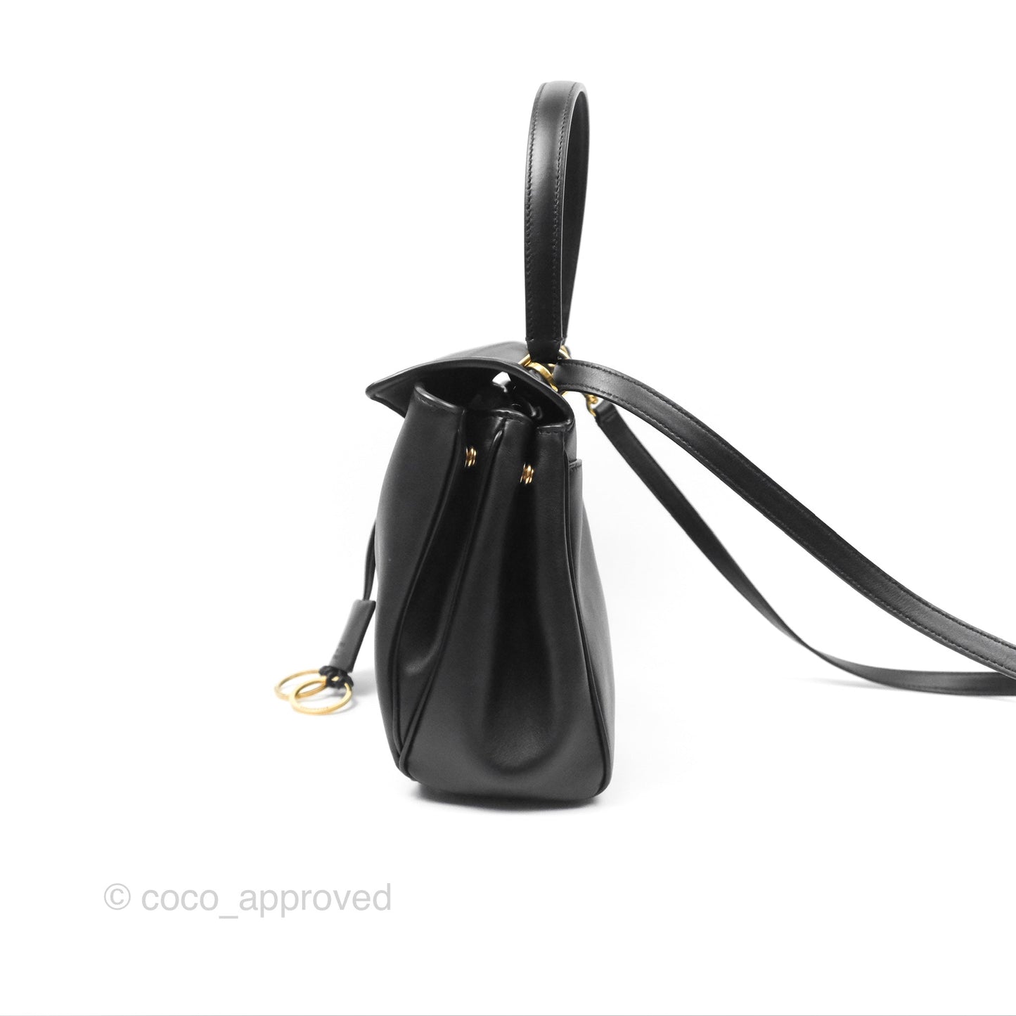 Balenciaga Rodeo Small in Black Smooth Calfskin Aged Gold Hardware