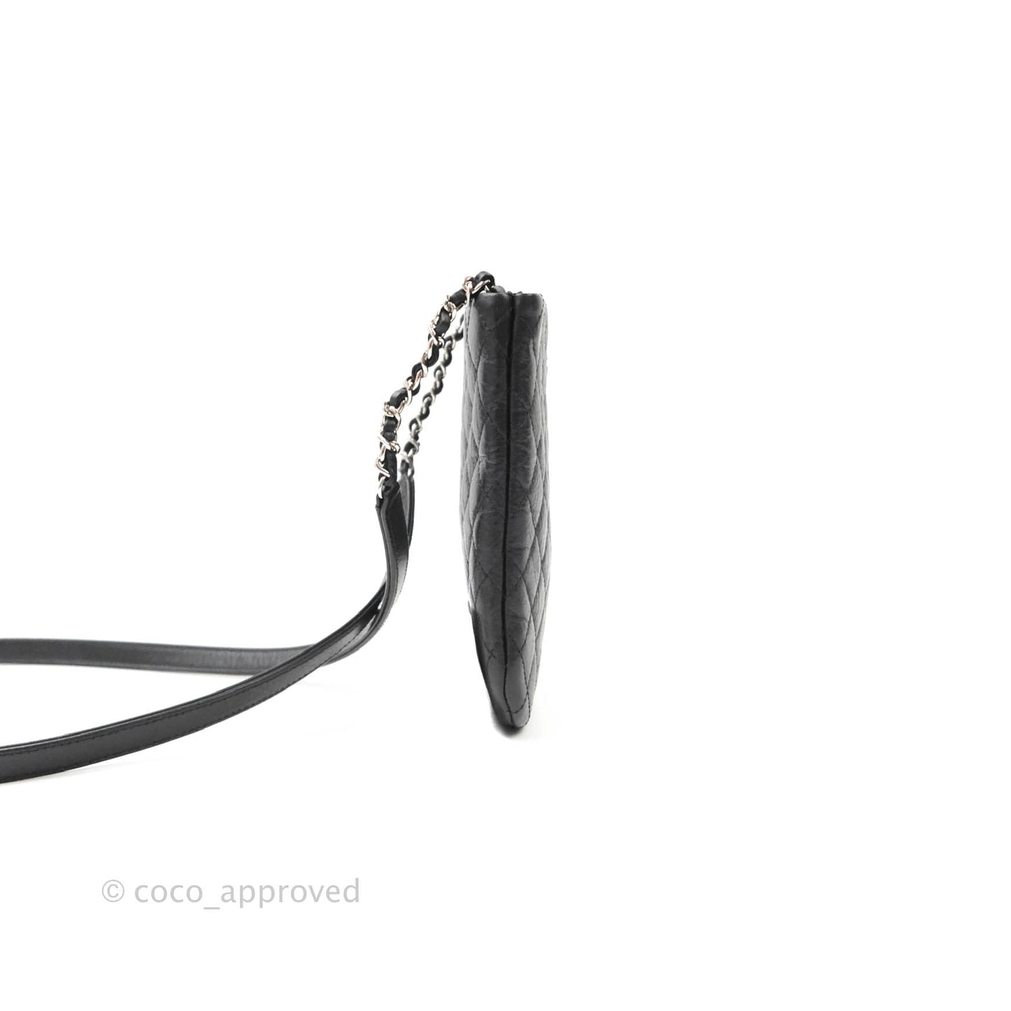 Chanel Quilted Black Crossbody Bag Silver Hardware