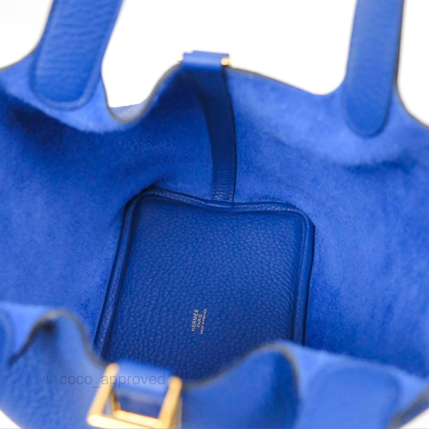 Hermès Picotin 18 Bleu Royal Clemence Gold Hardware