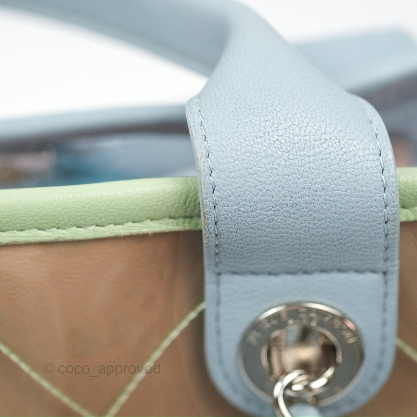 Chanel Coco Splash Blue/Green/Pink PVC Shopping Tote Bag