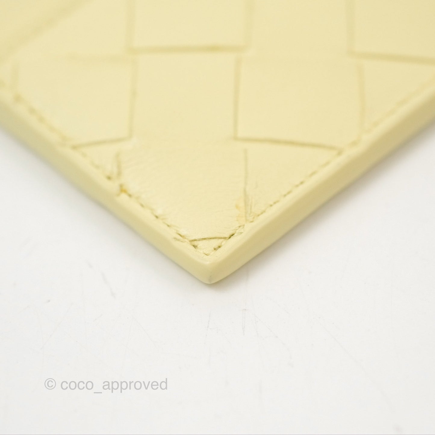 Bottega Veneta Intrecciato Flat Card Holder Ice cream
