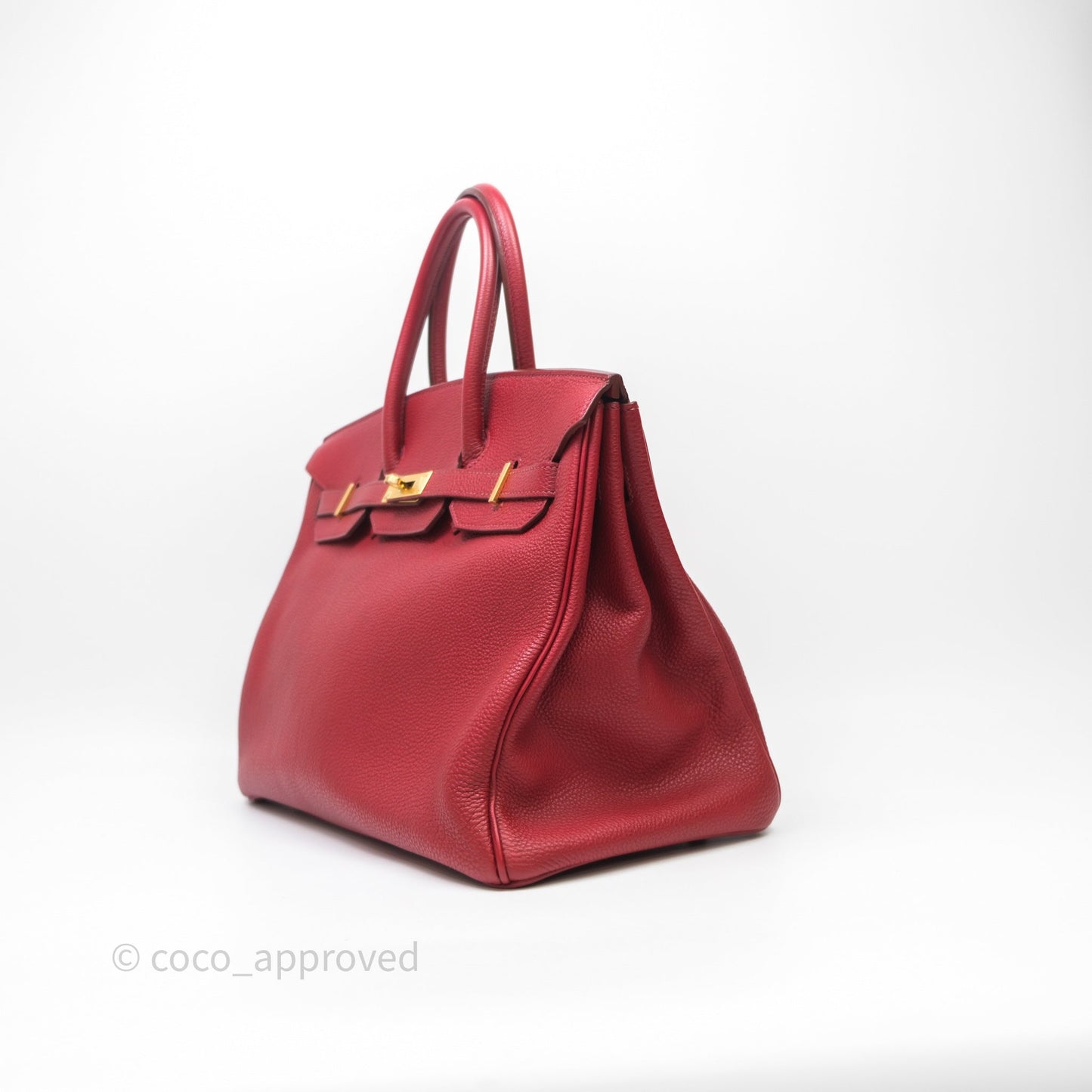 Hermès Birkin 35 Red Togo Gold Hardware
