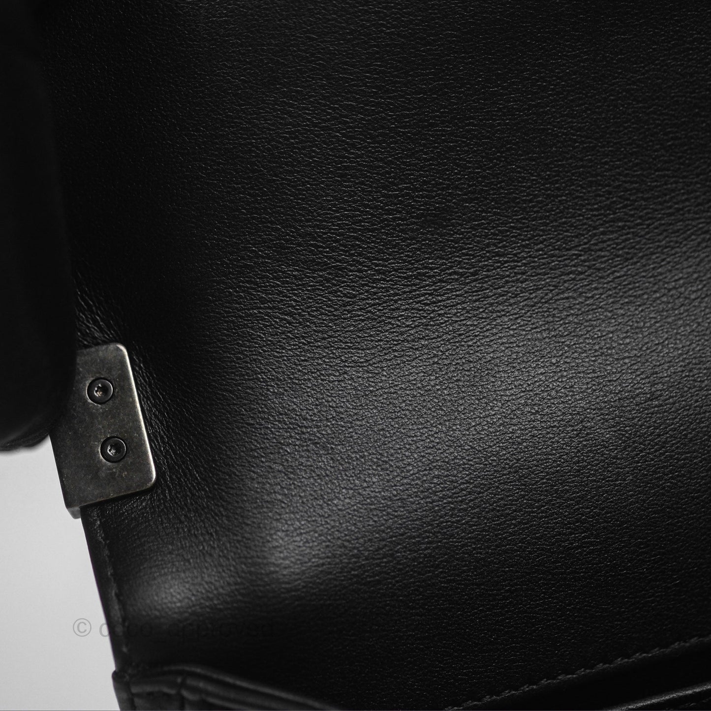 Chanel Boy Quilted Medium Black Calfskin Ruthenium Hardware