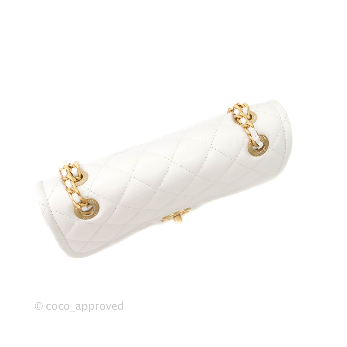 Chanel Small With Chain (O-purse-vanity With Chain) White