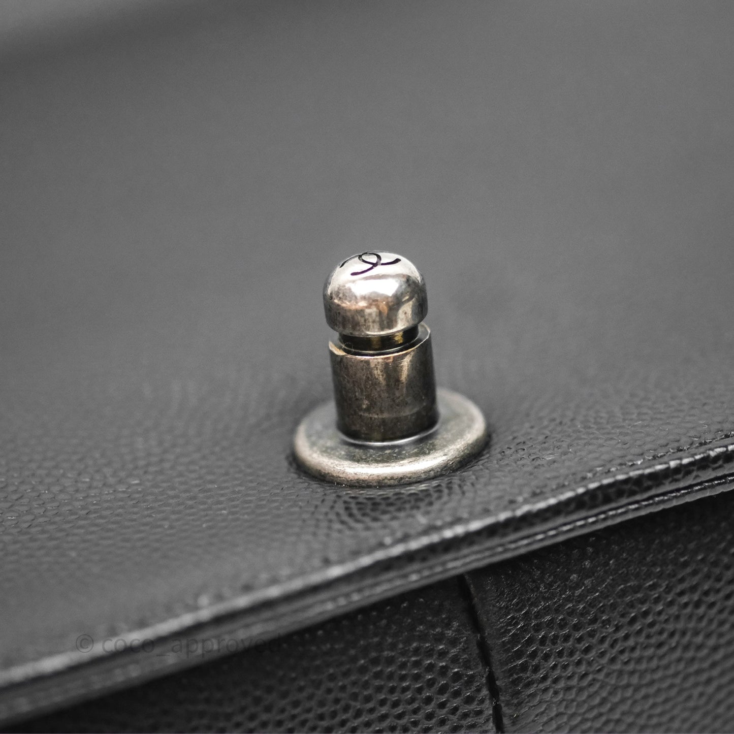 Chanel Quilted Medium Boy Black Caviar Ruthenium Hardware