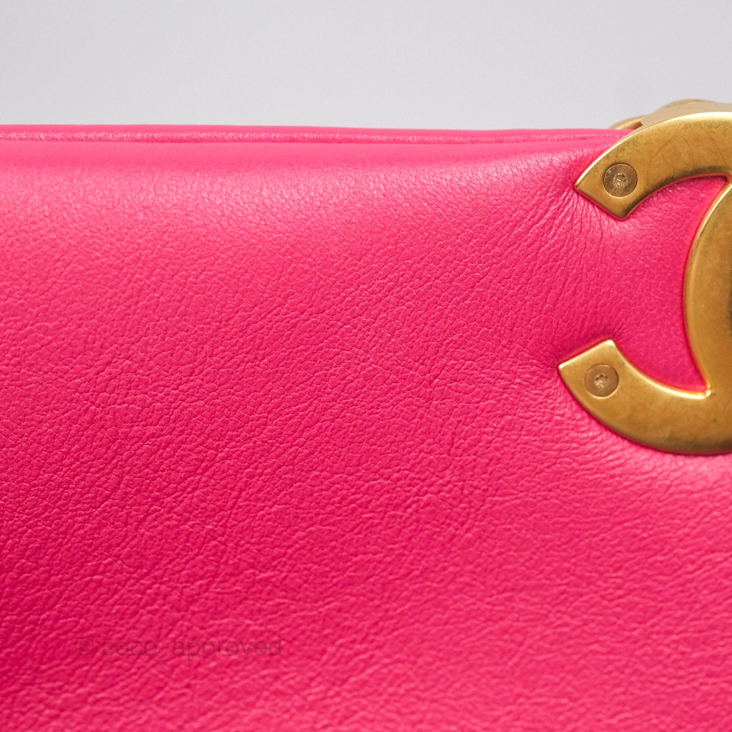 Chanel 19 Large (Medium) Dark Pink Goatskin Mixed Hardware