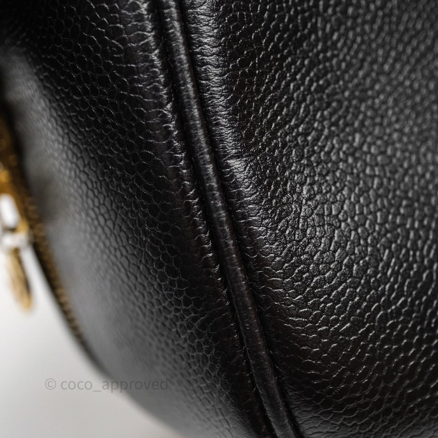 Chanel Vintage Timeless Vanity Case Caviar 24K Gold Hardware