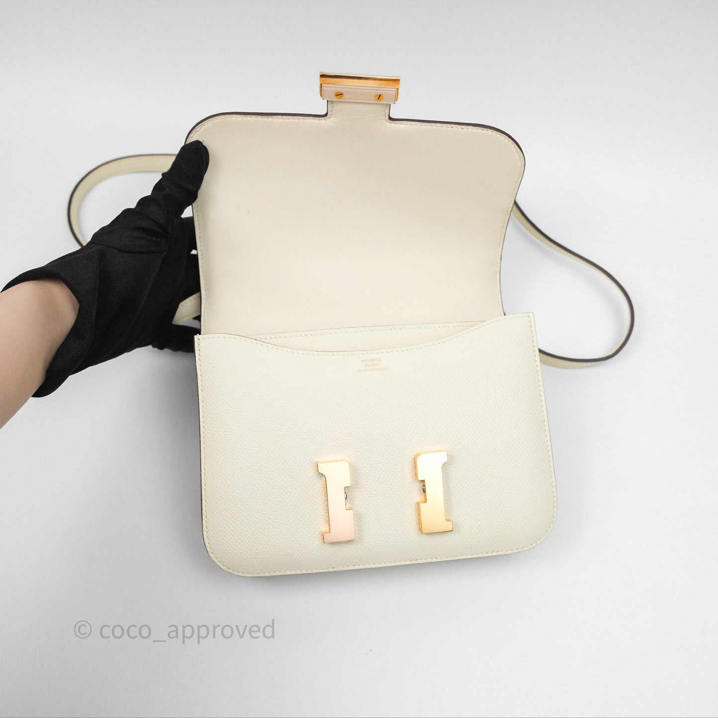Hermès Constance Mini 18cm Nata I2 Epsom Gold Hardware