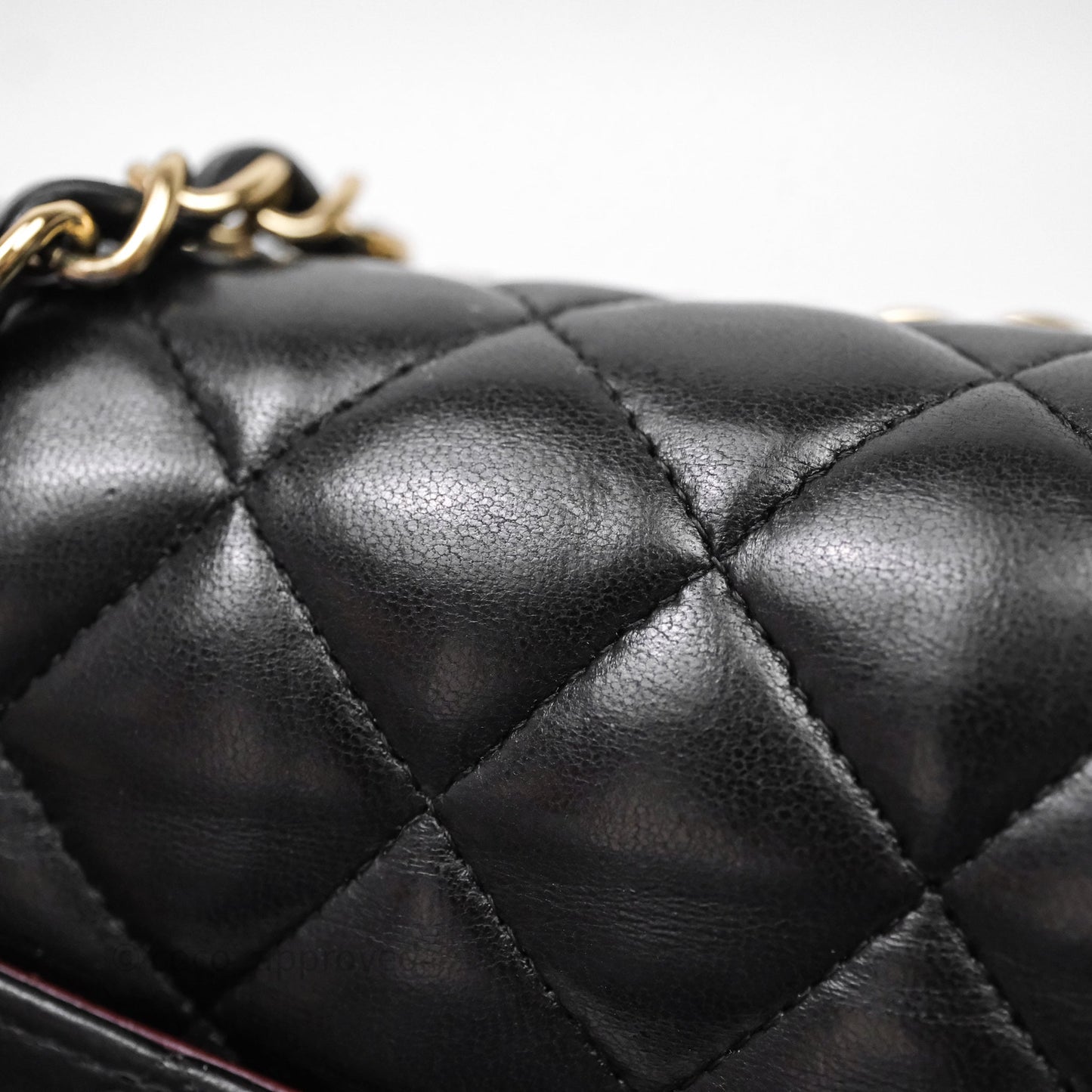 Chanel Vintage Classic M/L Medium Double Flap Black Lambskin 24K Gold Hardware