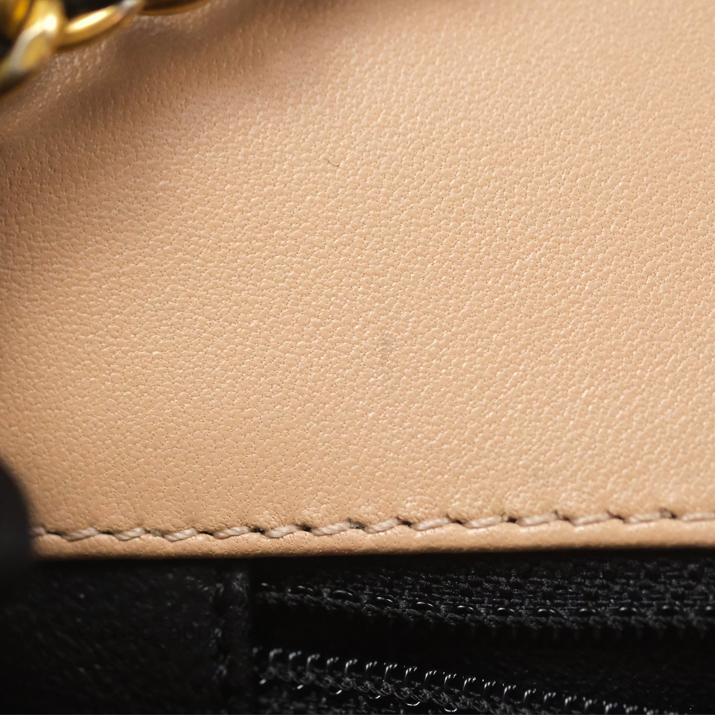 Chanel Quilted Small CC Filigree Flap Beige Black Caviar