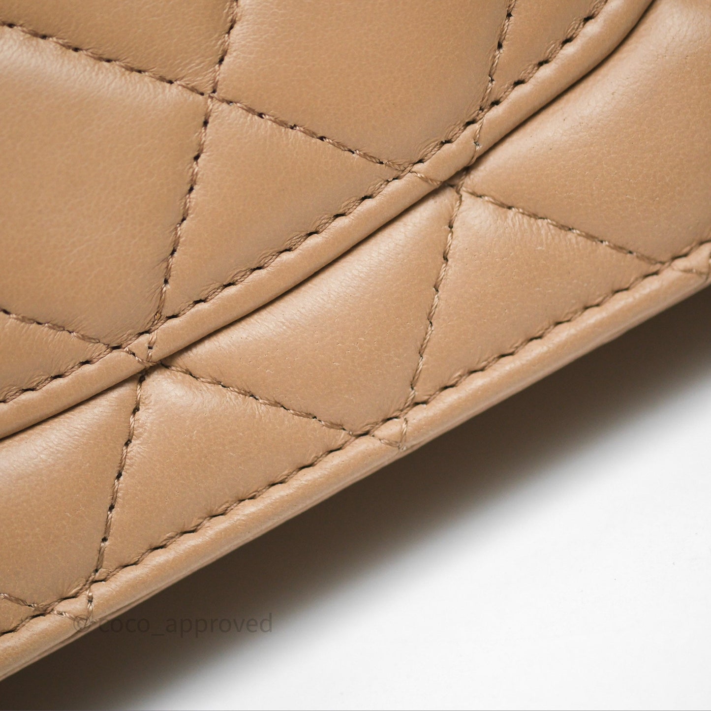 Chanel All Slide Wallet on Chain WOC Adjustable Chain Quilted Beige Lambskin