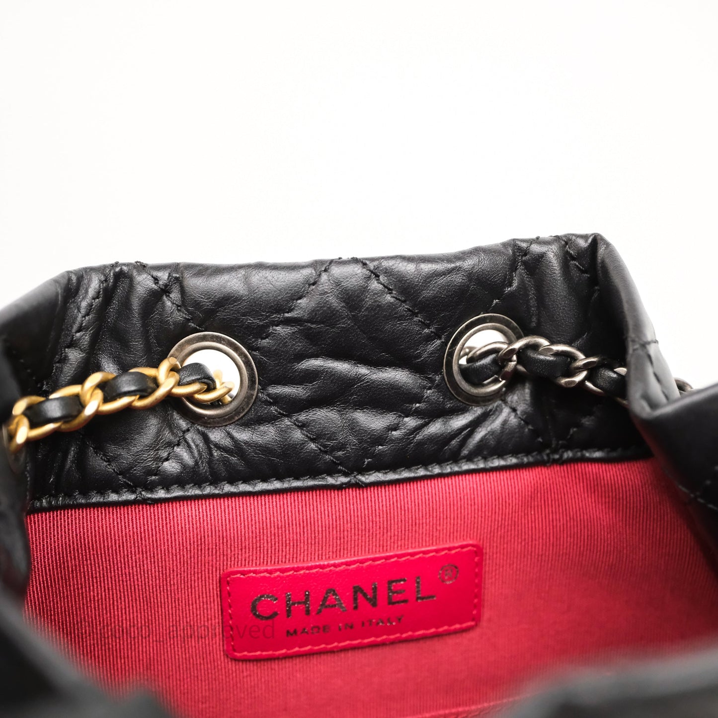 Chanel Small Gabrielle Backpack Black Aged Calfskin