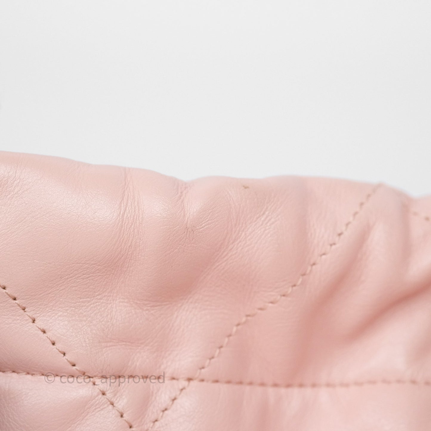 Chanel 22 Medium Pink Crumpled Calfskin Aged Gold Hardware