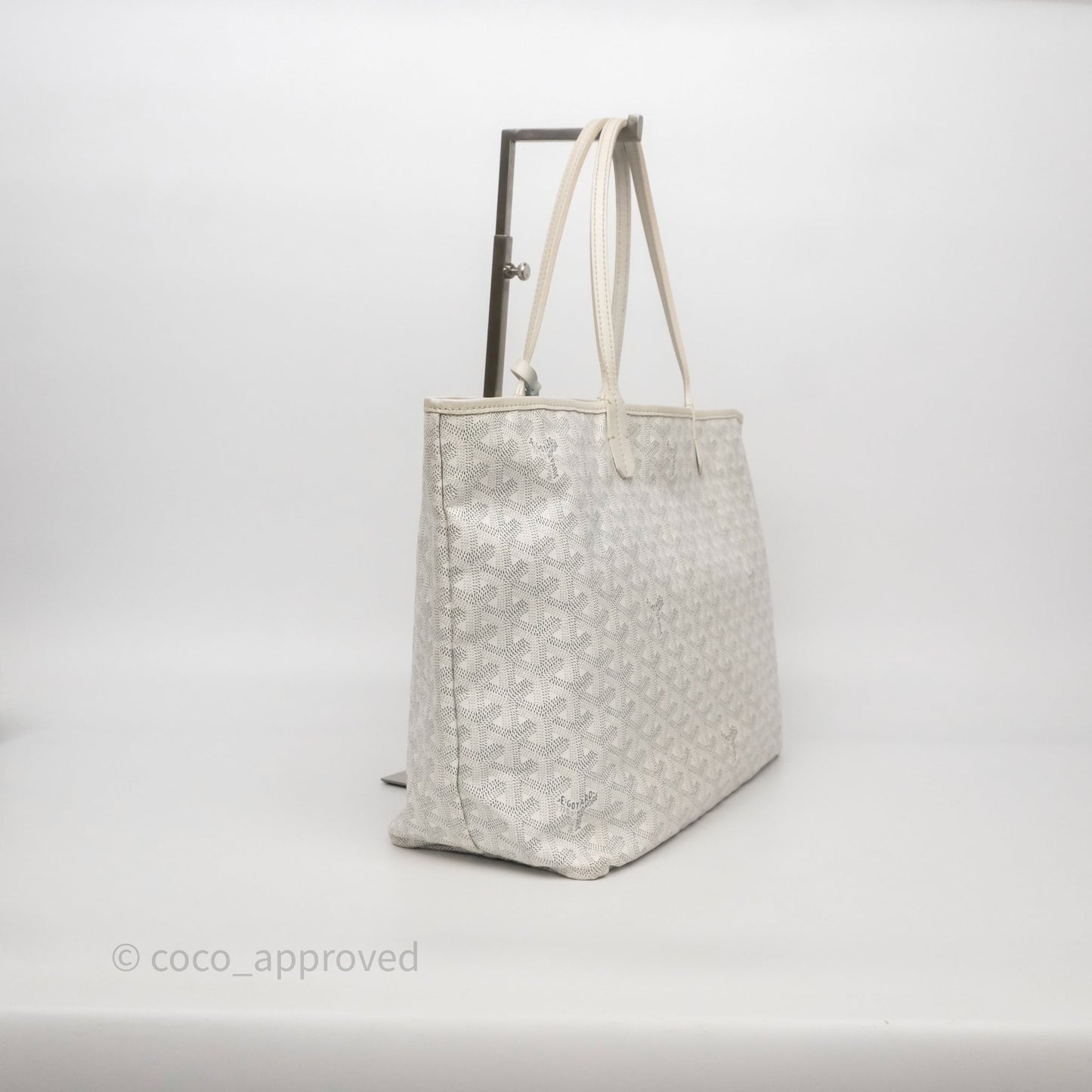 Goyard St Louis Tote PM White