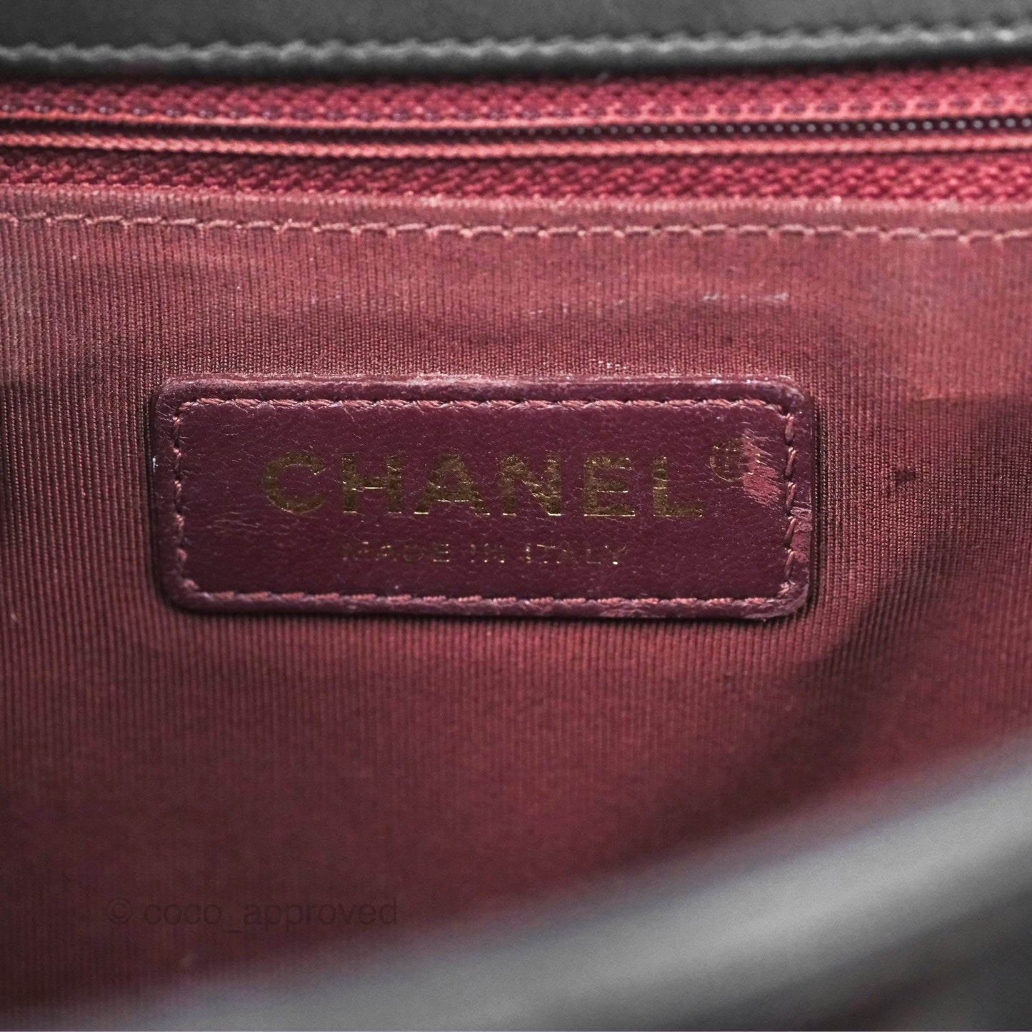 Chanel Gold Bar Top Handle Shoulder Bag Black Glazed Aged Calfskin Aged Gold Hardware