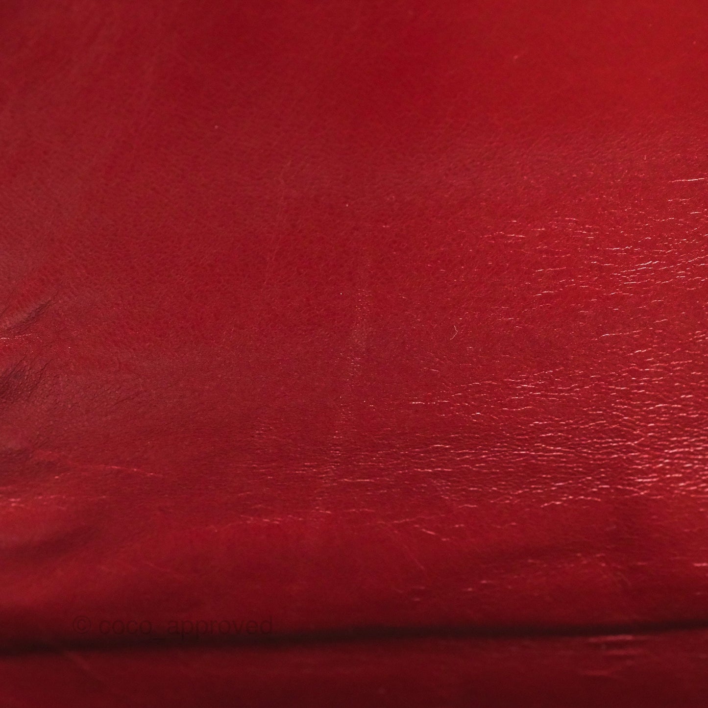 Chanel CC Flap Shoulder Bag Dark Red Crumpled Leather Silver Hardware