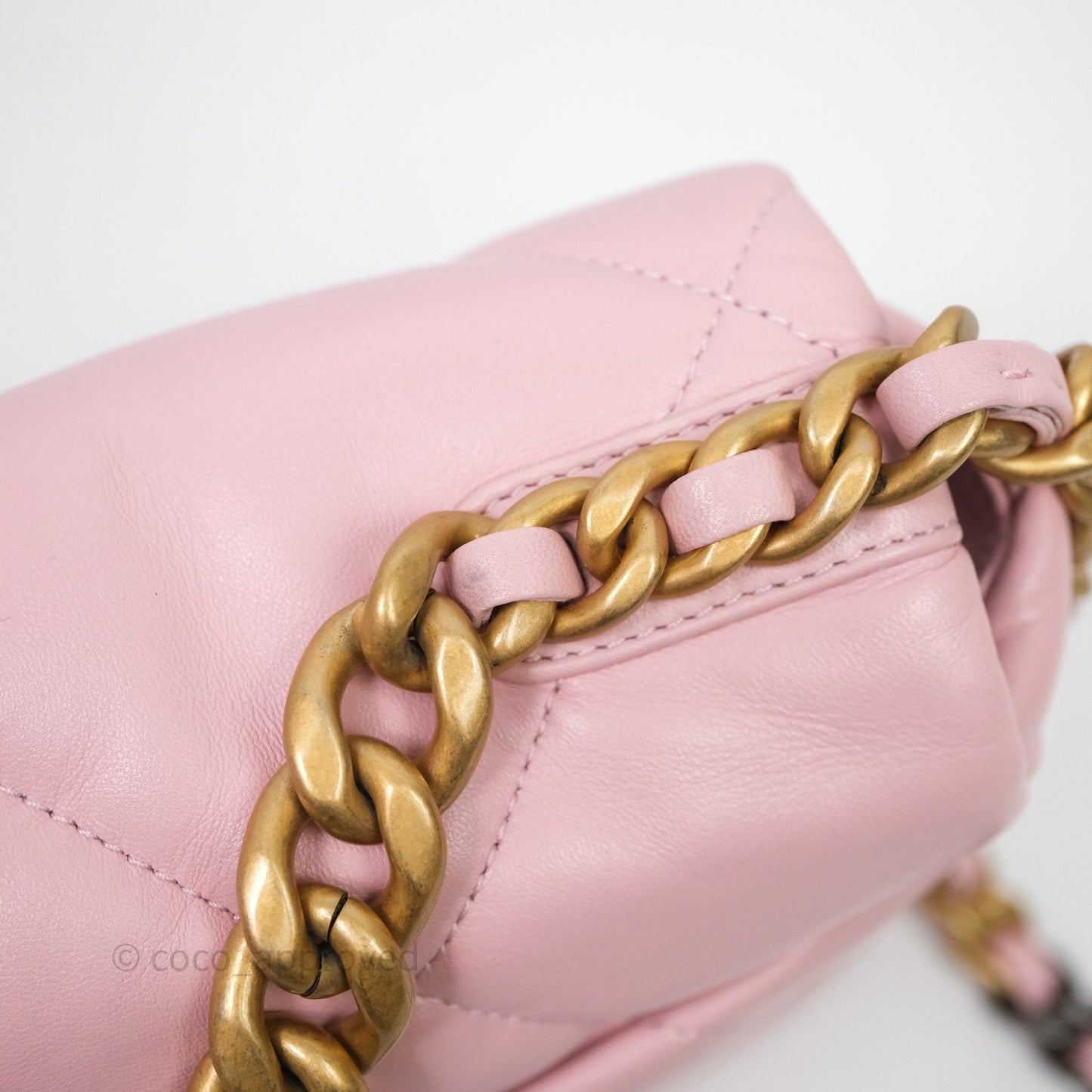 Chanel 19 Small Pink Lambskin Mixed Hardware
