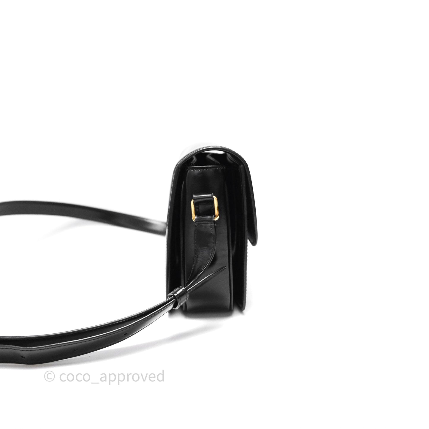 Celine Medium Triomphe Black Shiny Calfskin