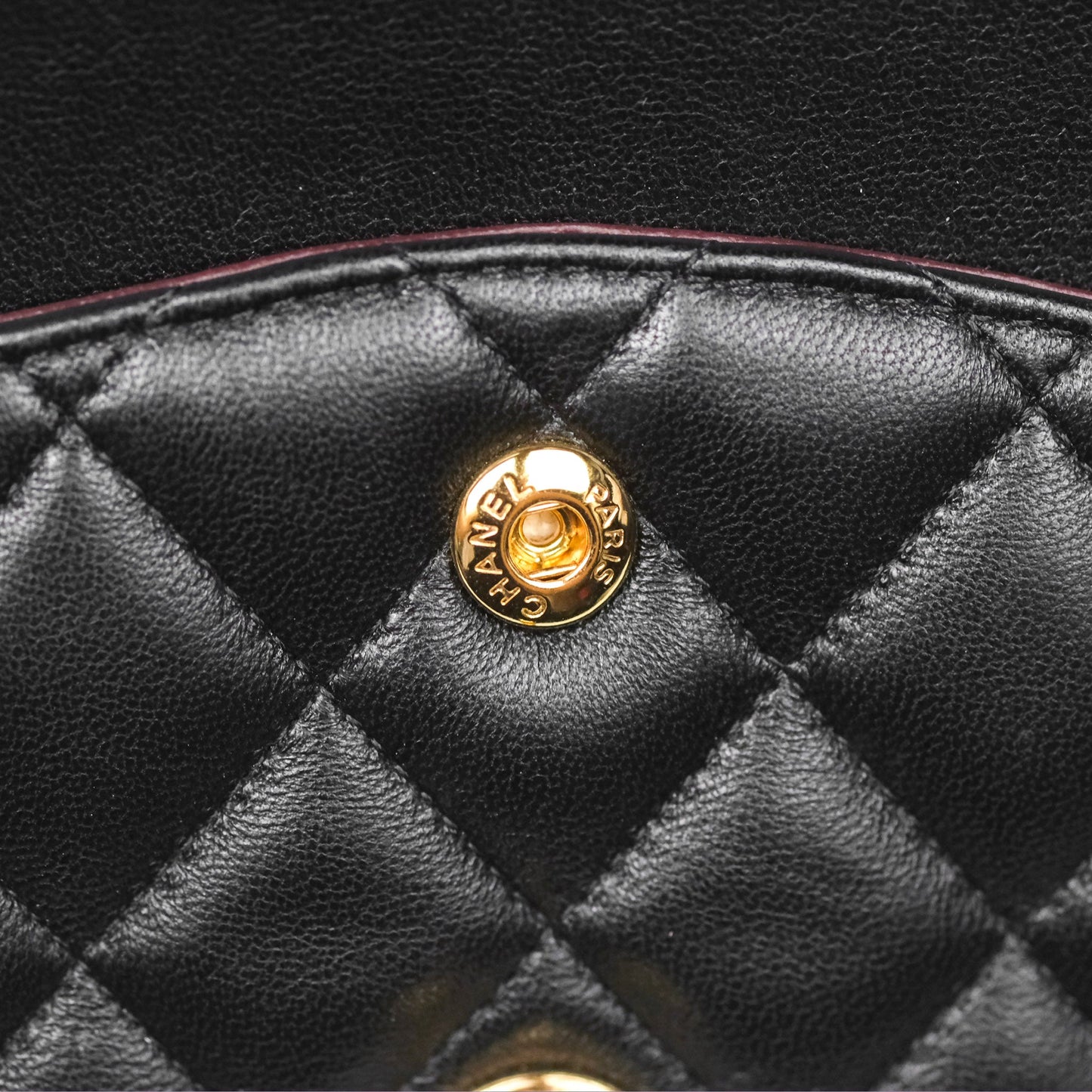 Chanel Classic M/L Medium Flap Quilted Black Lambskin Gold Hardware