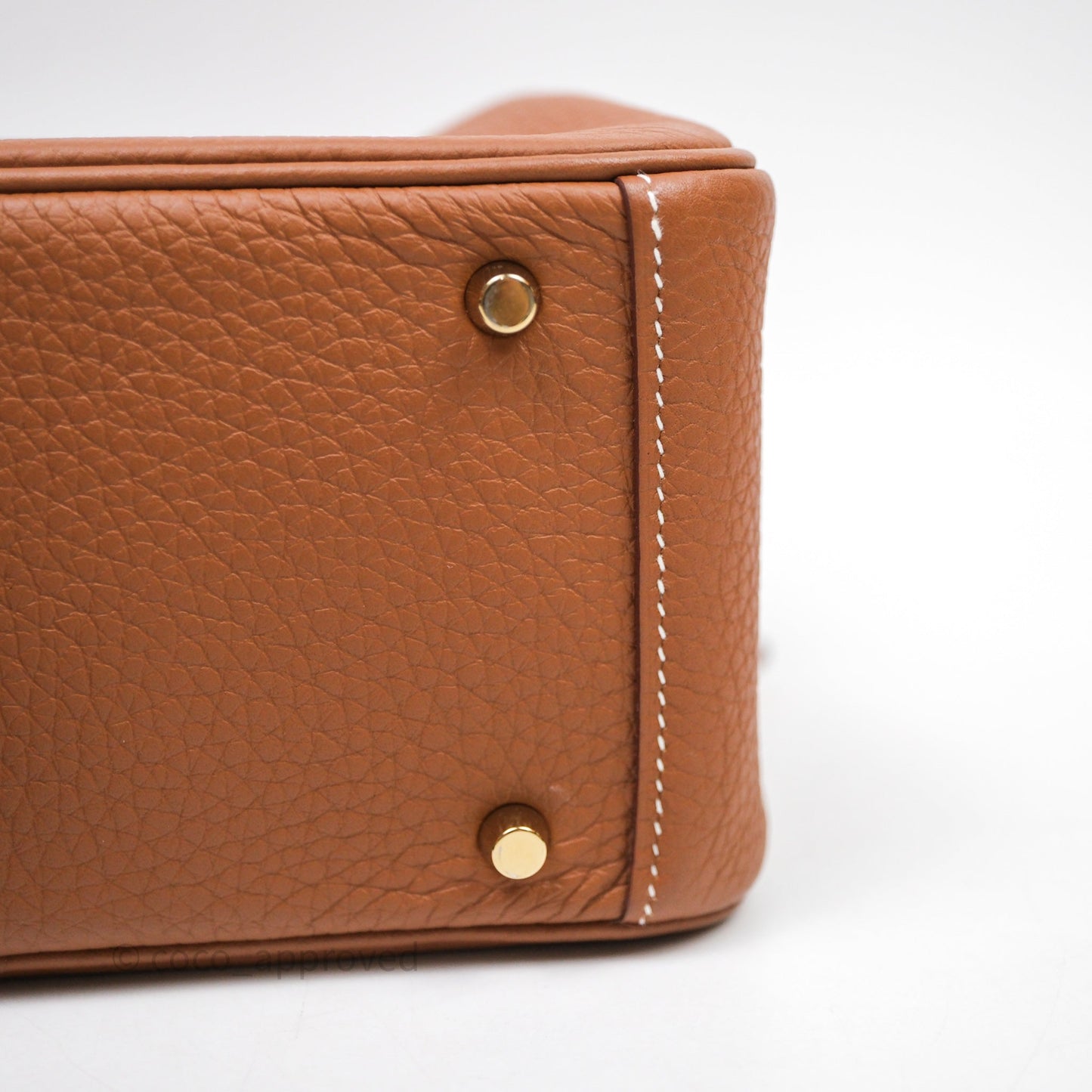 Hermès Mini Lindy 20 Gold Clemence Gold Hardware