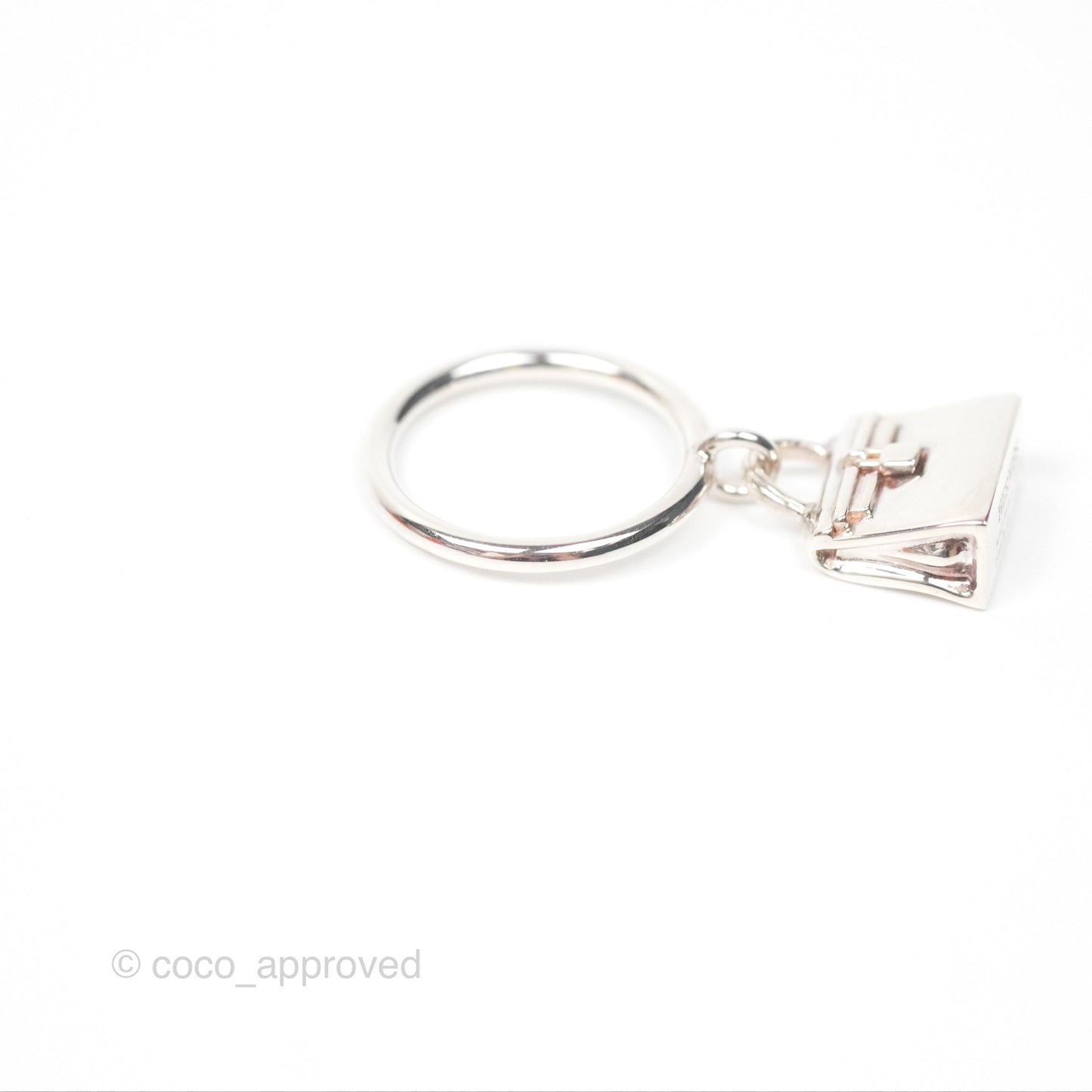Hermès Amulettes Kelly Ring Sterling Silver Size 52