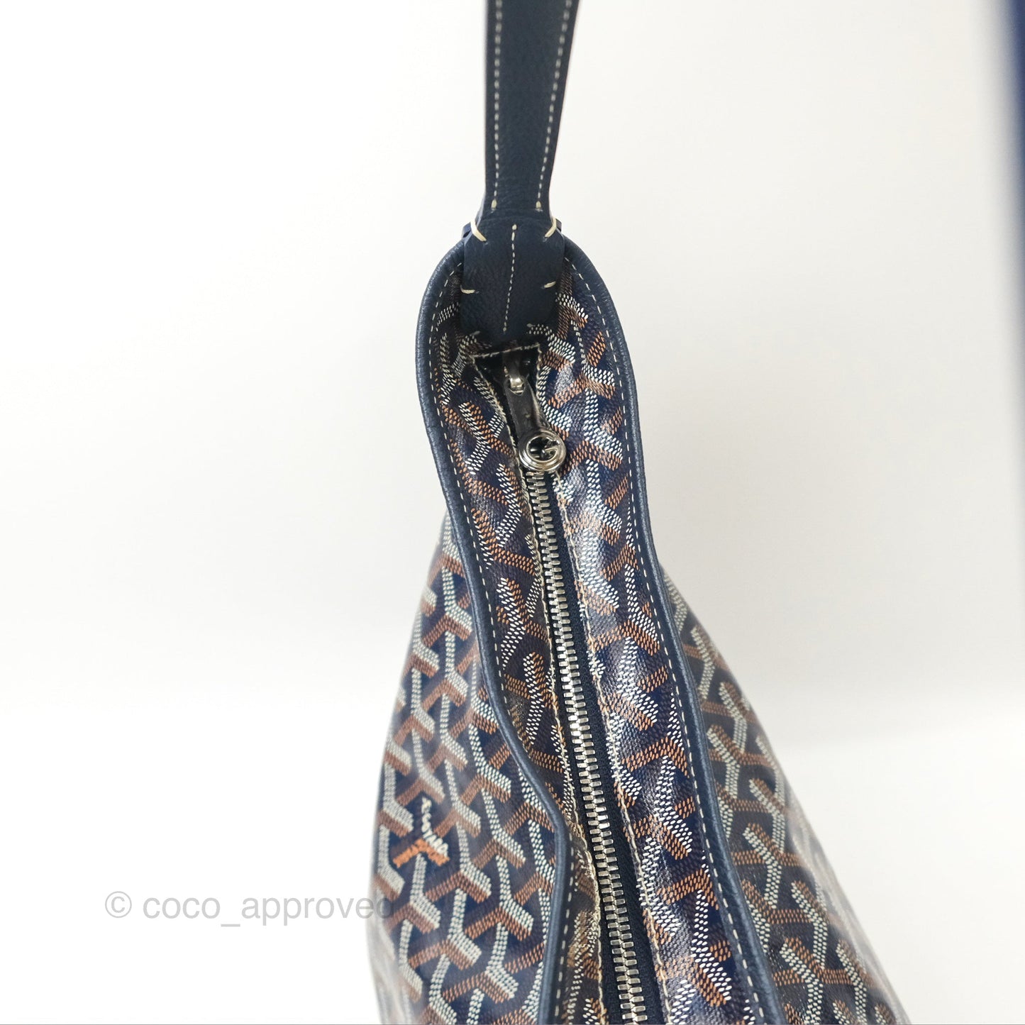 Goyard Bohème Hobo Bag Navy Goyardine Canvas