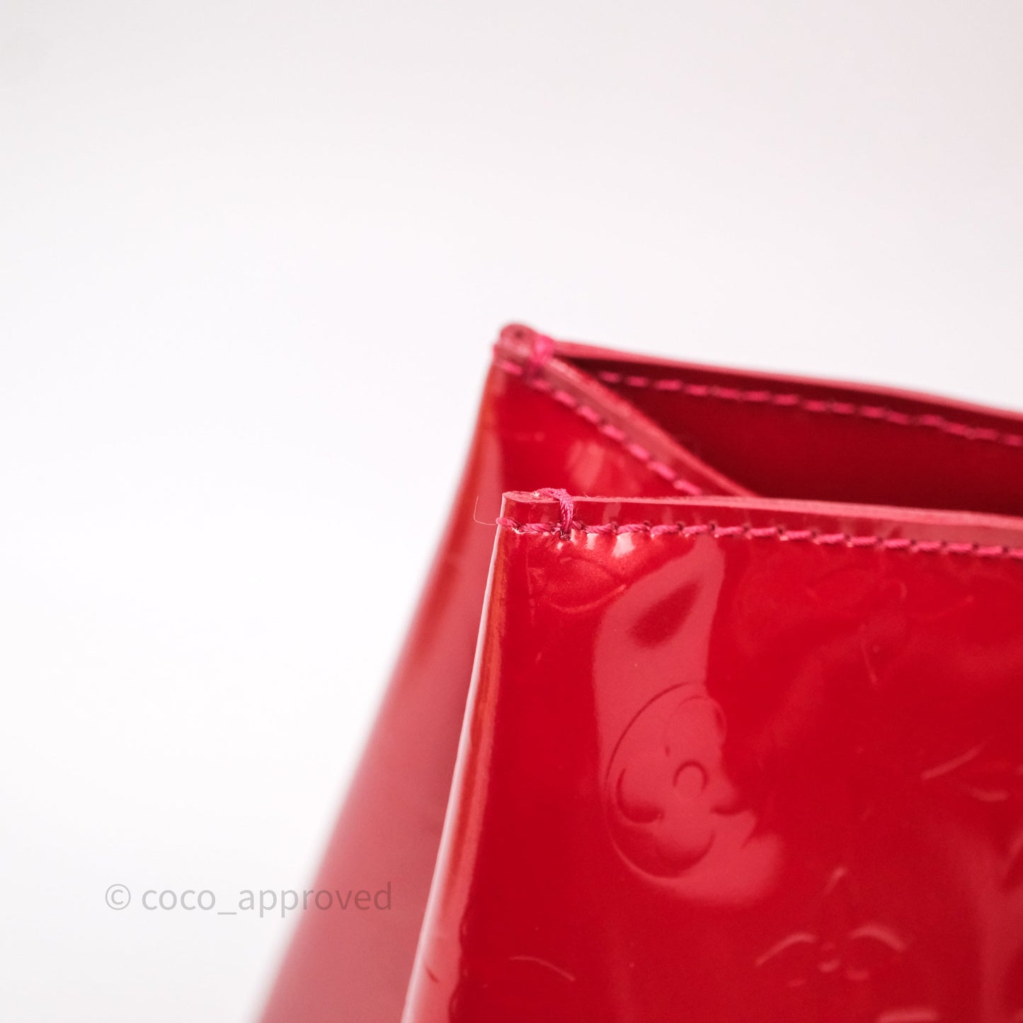Louis Vuitton Vernis Wilshire Monogram Tote Bag Red