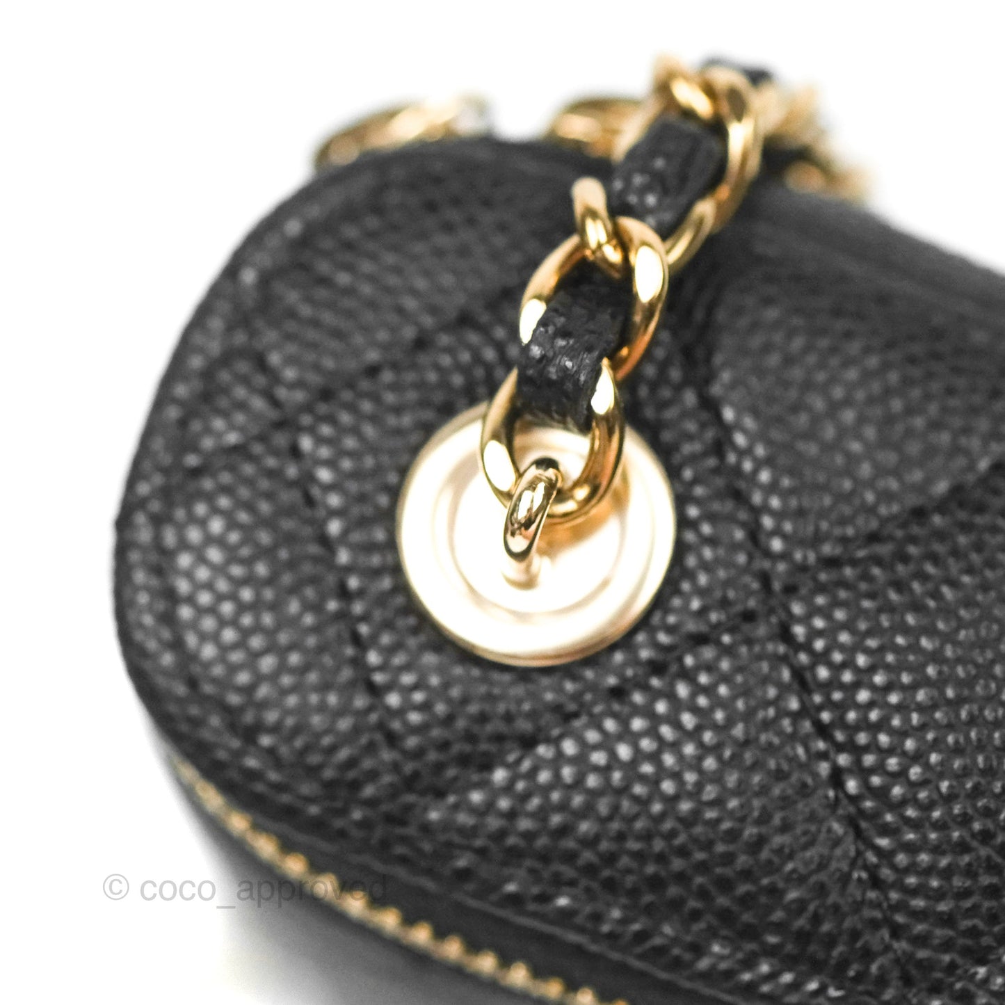 Chanel Classic Mini Vanity With Chain Black Caviar Gold Hardware