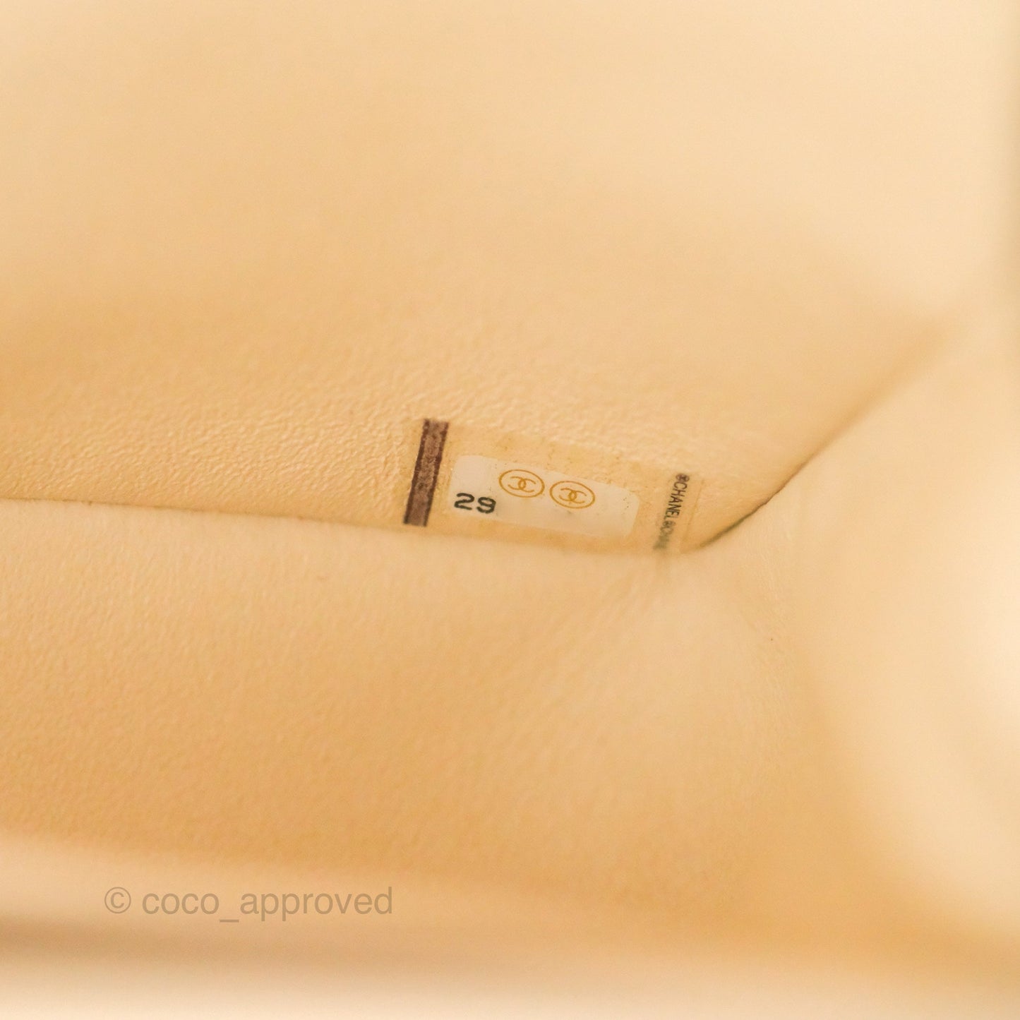 Chanel Small Classic Quilted Flap Light Ivory Beige Caviar Gold Hardware 20C