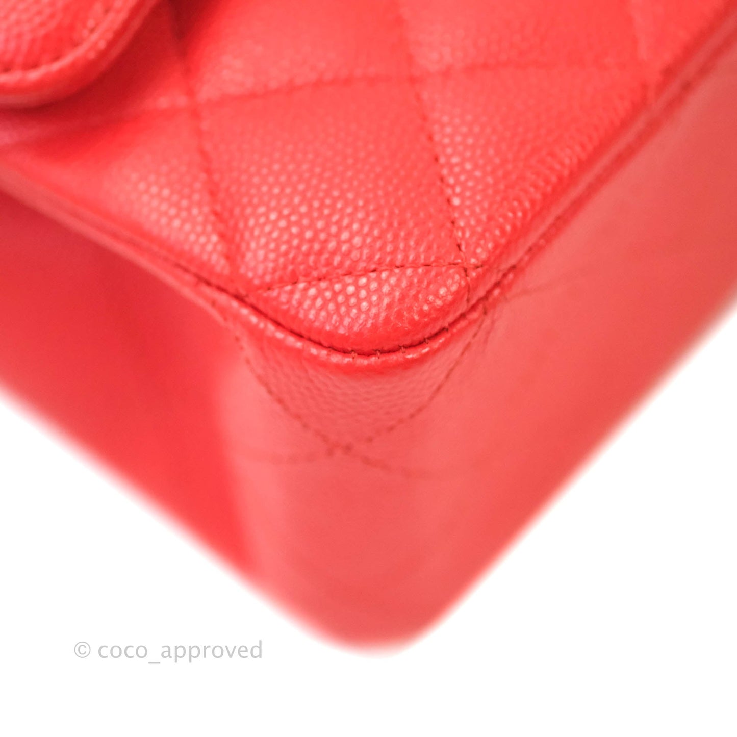 Chanel Classic M/L Medium Double Flap Red Caviar Gold Hardware